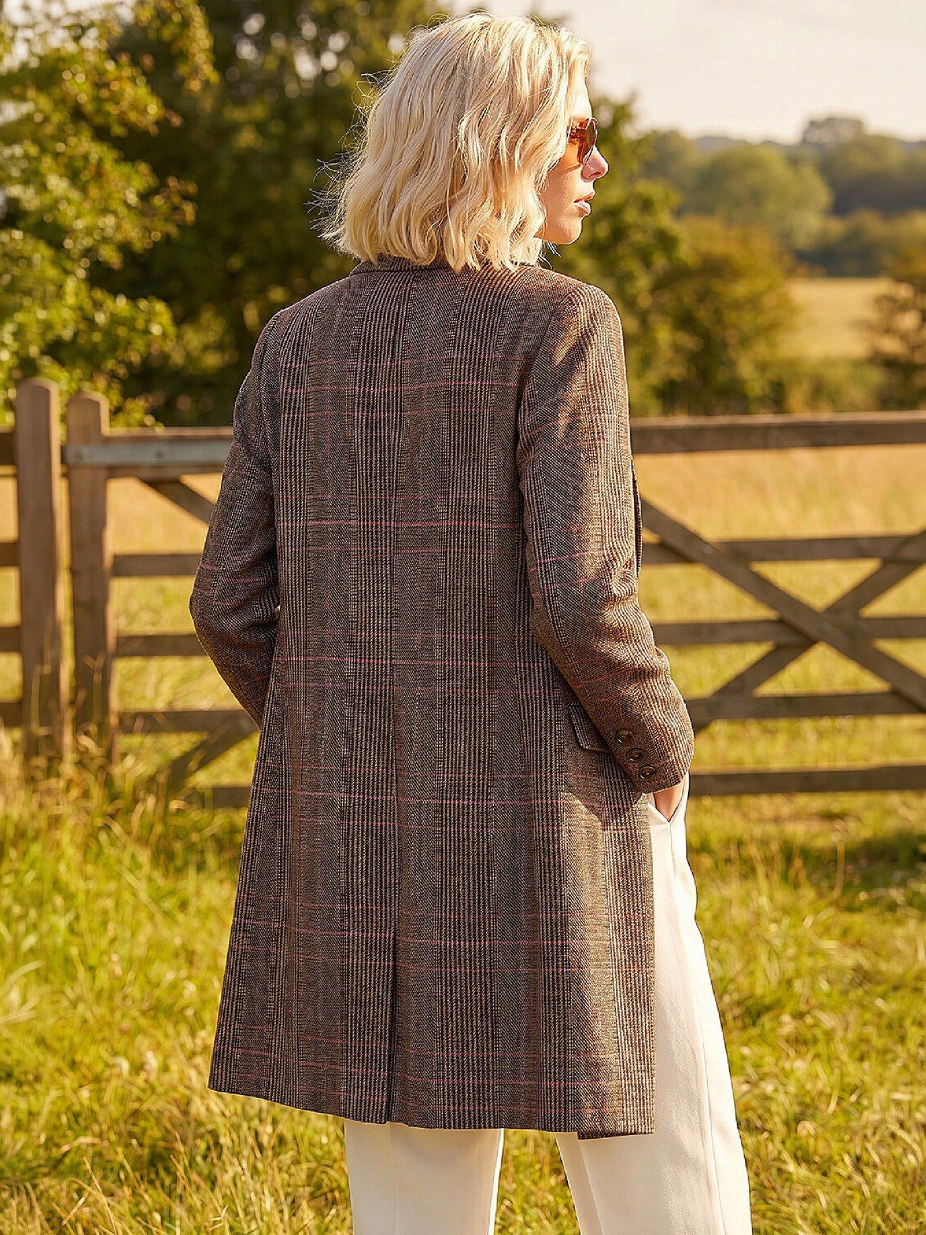 Image 4 of 4 of Roman Petite Button Check Coat