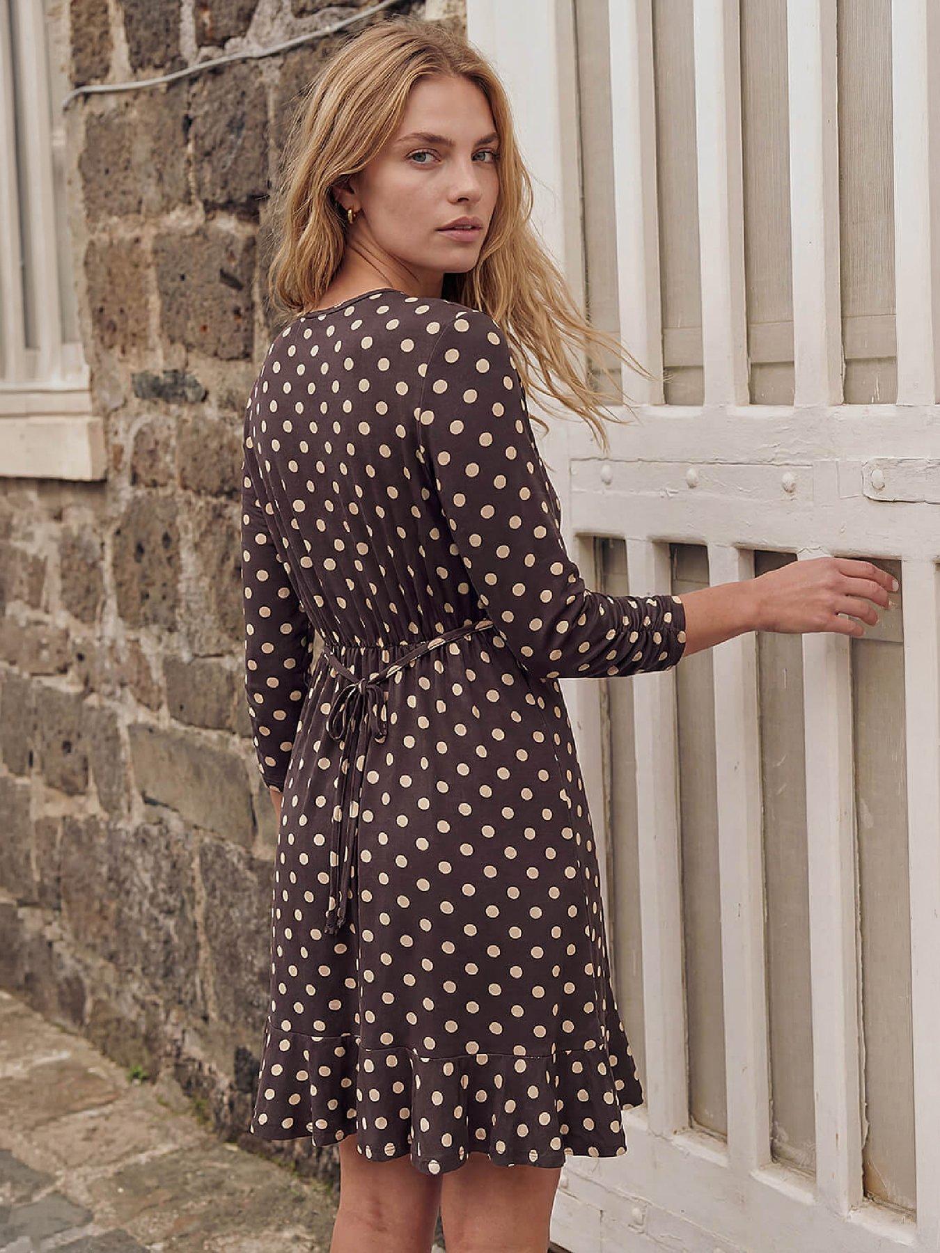 Image 3 of 4 of Roman Polka Dot Frill Dress