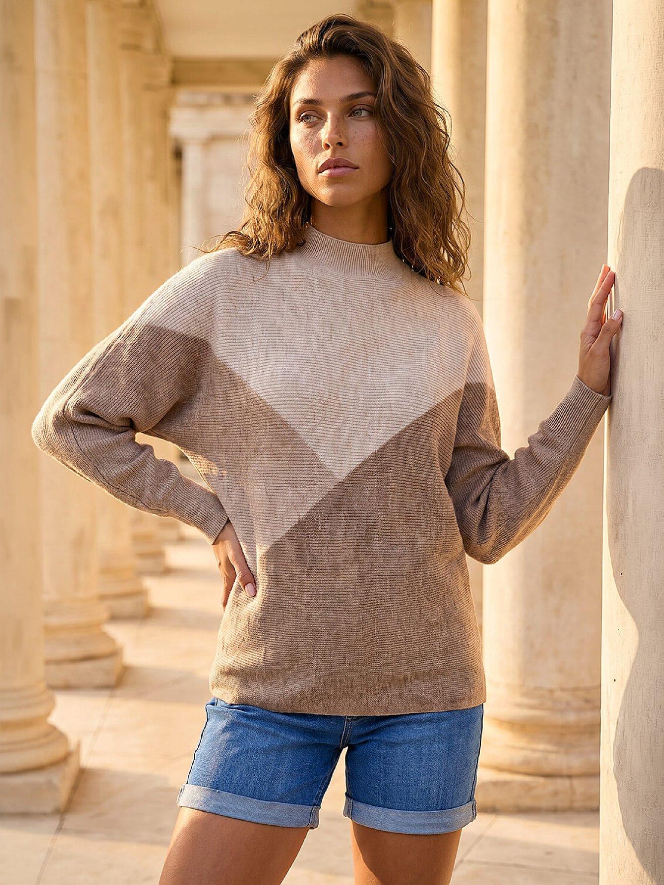 Image 1 of 4 of Roman Colour Block Soft Knit Jumper