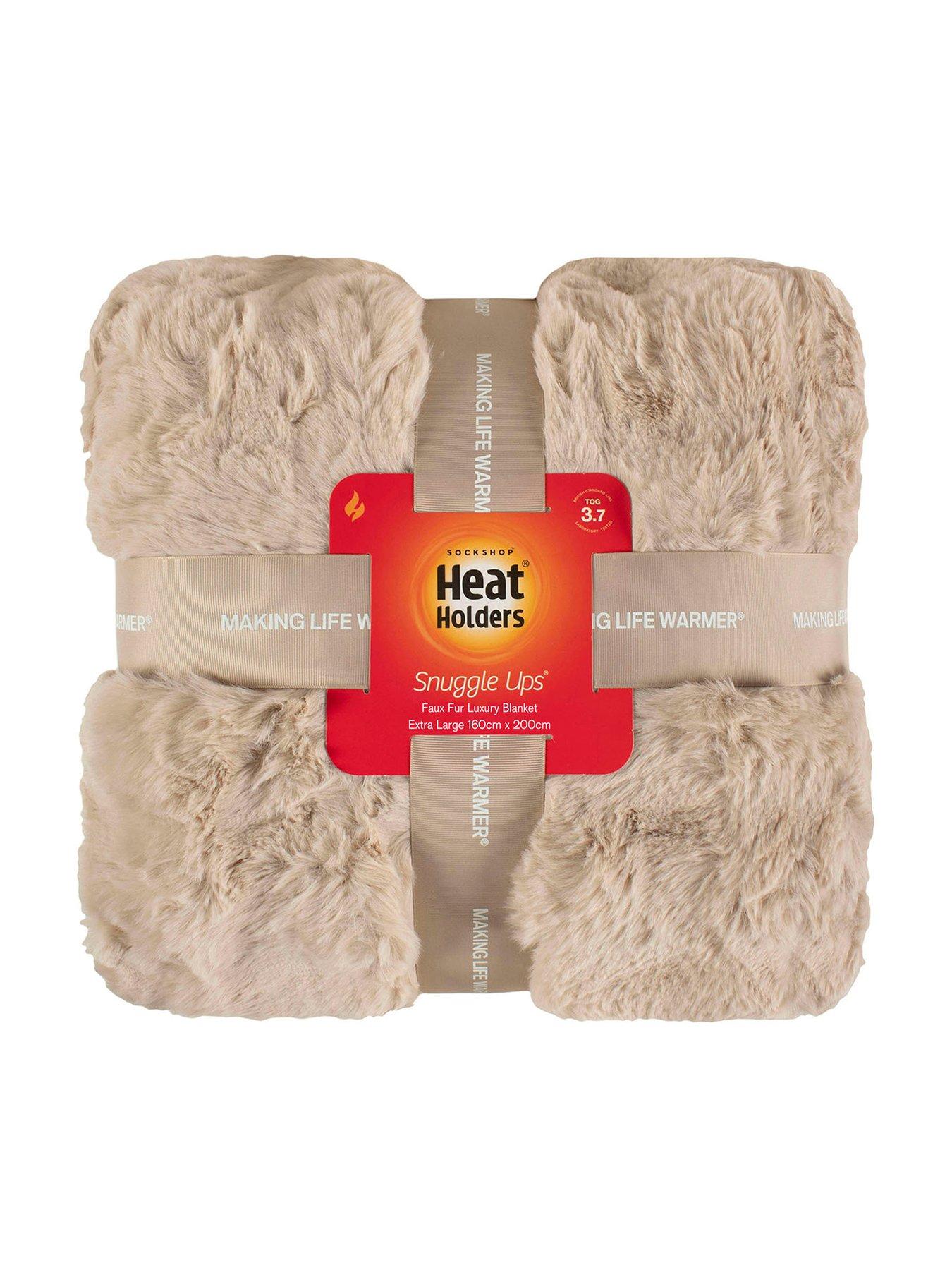 Image 1 of 5 of Heat Holders HEAT HOLDERS SNUGGLE UPS FAUX FUR LUXURY BLANKET - NATURAL