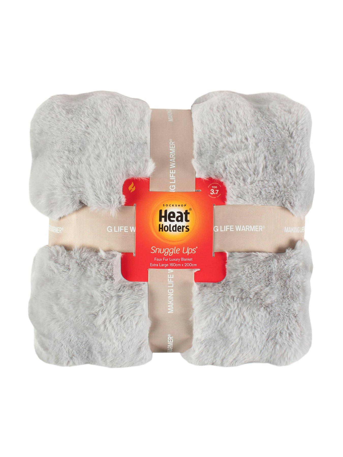 Image 1 of 2 of Heat Holders HEAT HOLDERS SNUGGLE UPS FAUX FUR LUXURY BLANKET - LIGHT GREY
