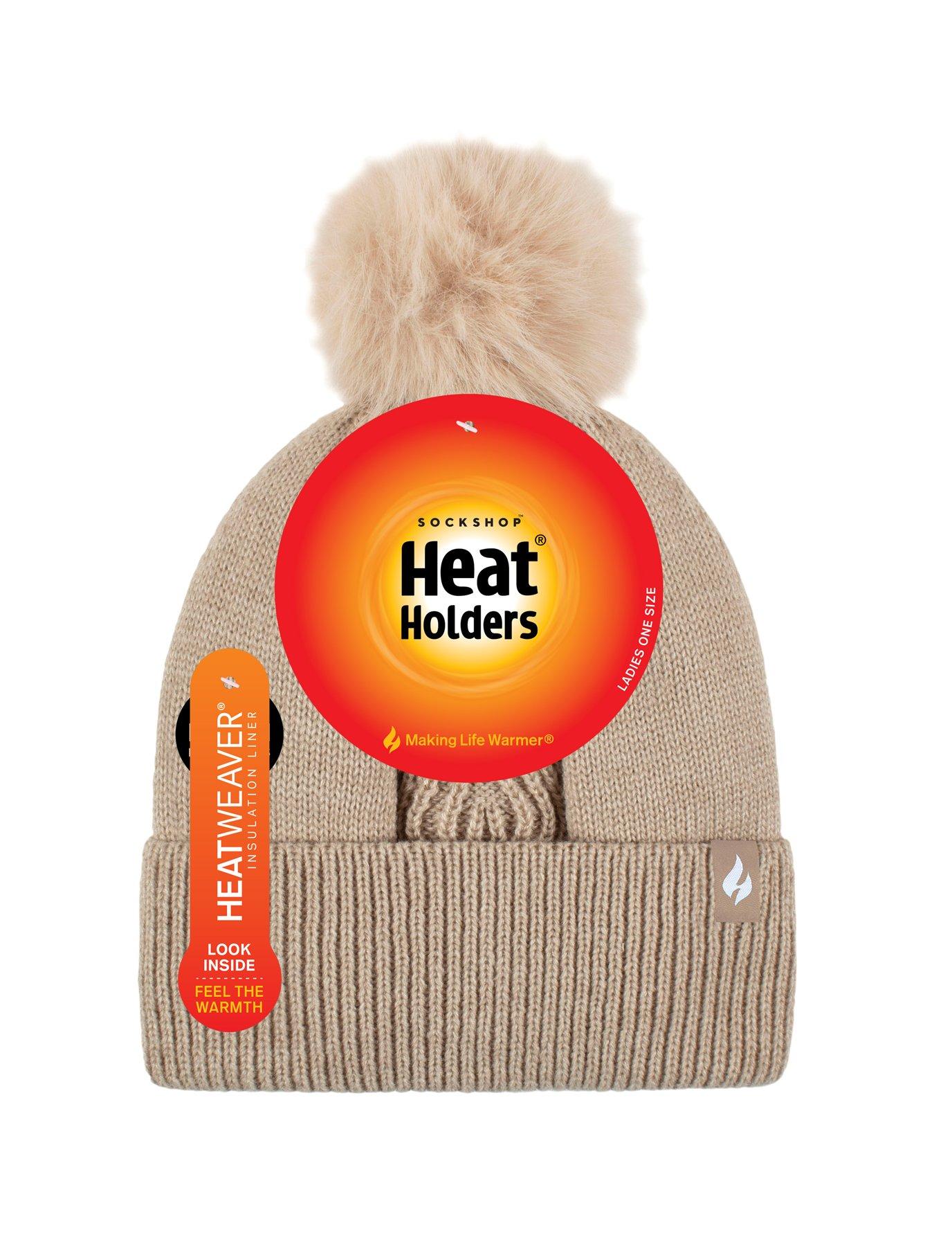 Image 4 of 4 of Heat Holders HEAT HOLDERS CENTRE CABLE HAT WITH LUREX - OATMEAL MELANGE