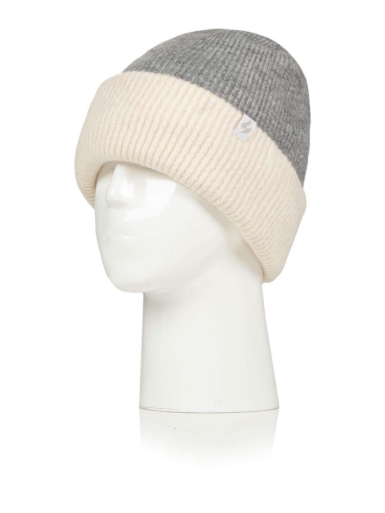 Image 1 of 4 of Heat Holders HEAT HOLDERS TWO TONE CONTRAST TURNOVER HAT - SILVER MELANGE