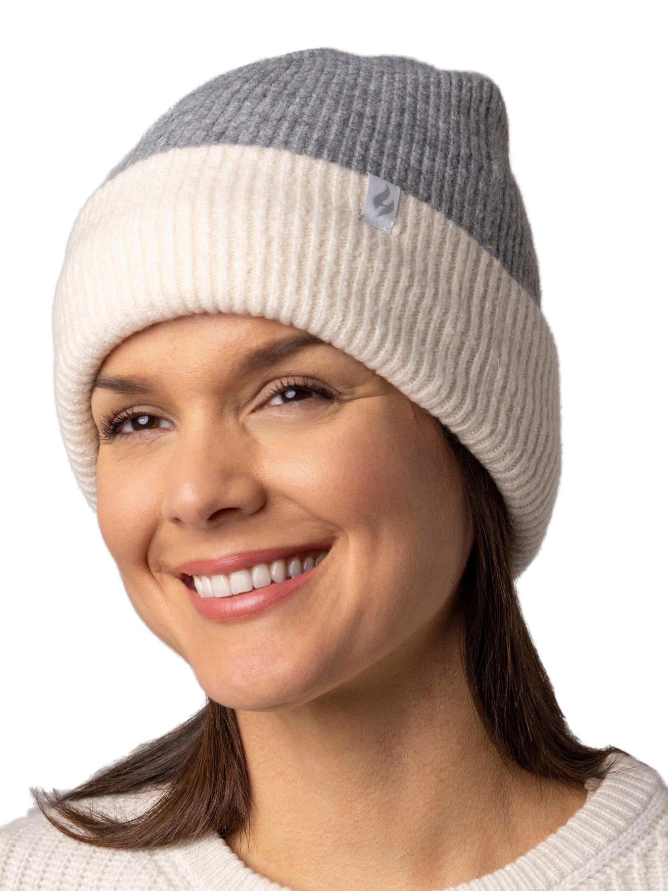 Image 2 of 4 of Heat Holders HEAT HOLDERS TWO TONE CONTRAST TURNOVER HAT - SILVER MELANGE