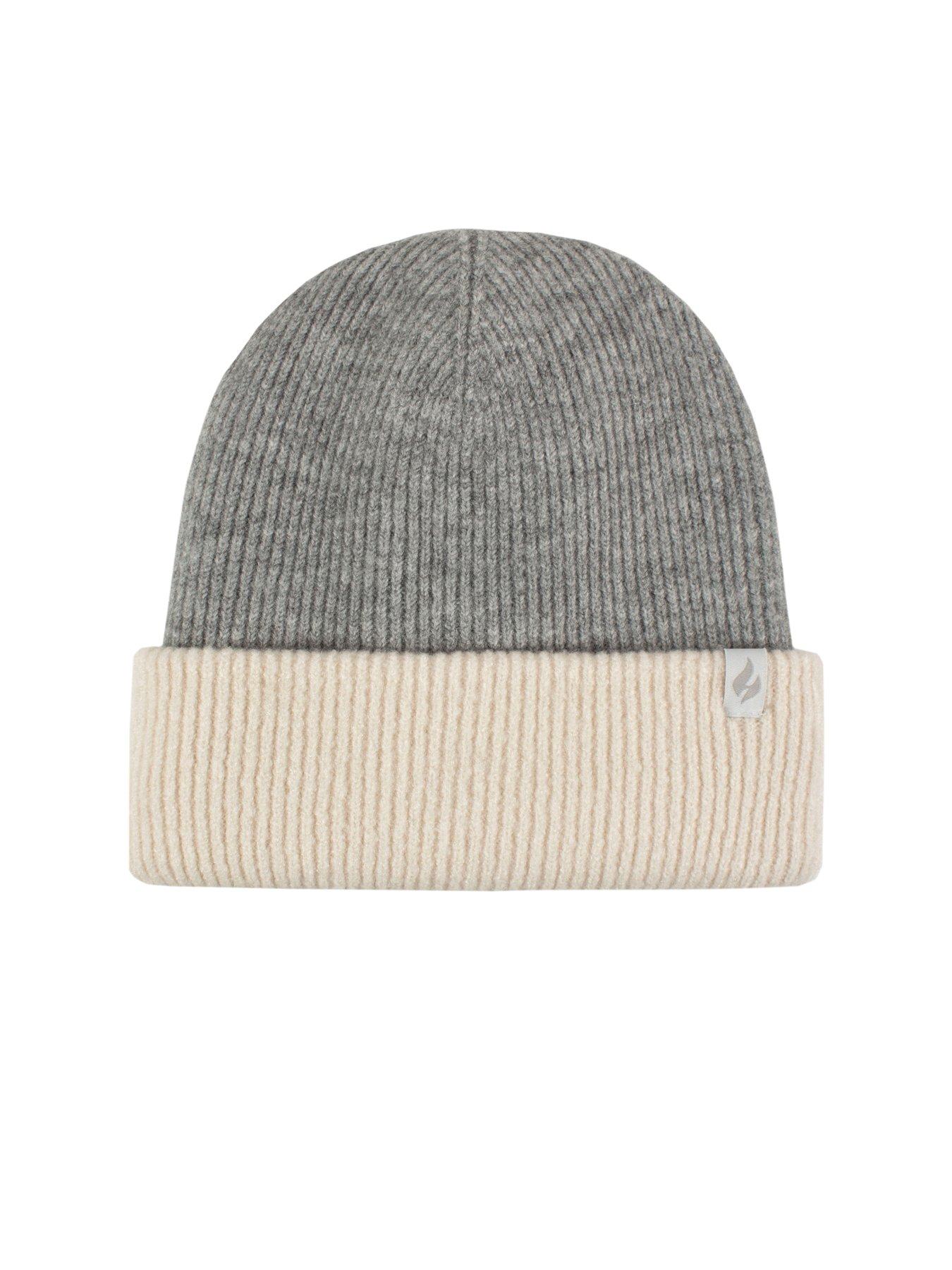 Image 3 of 4 of Heat Holders HEAT HOLDERS TWO TONE CONTRAST TURNOVER HAT - SILVER MELANGE