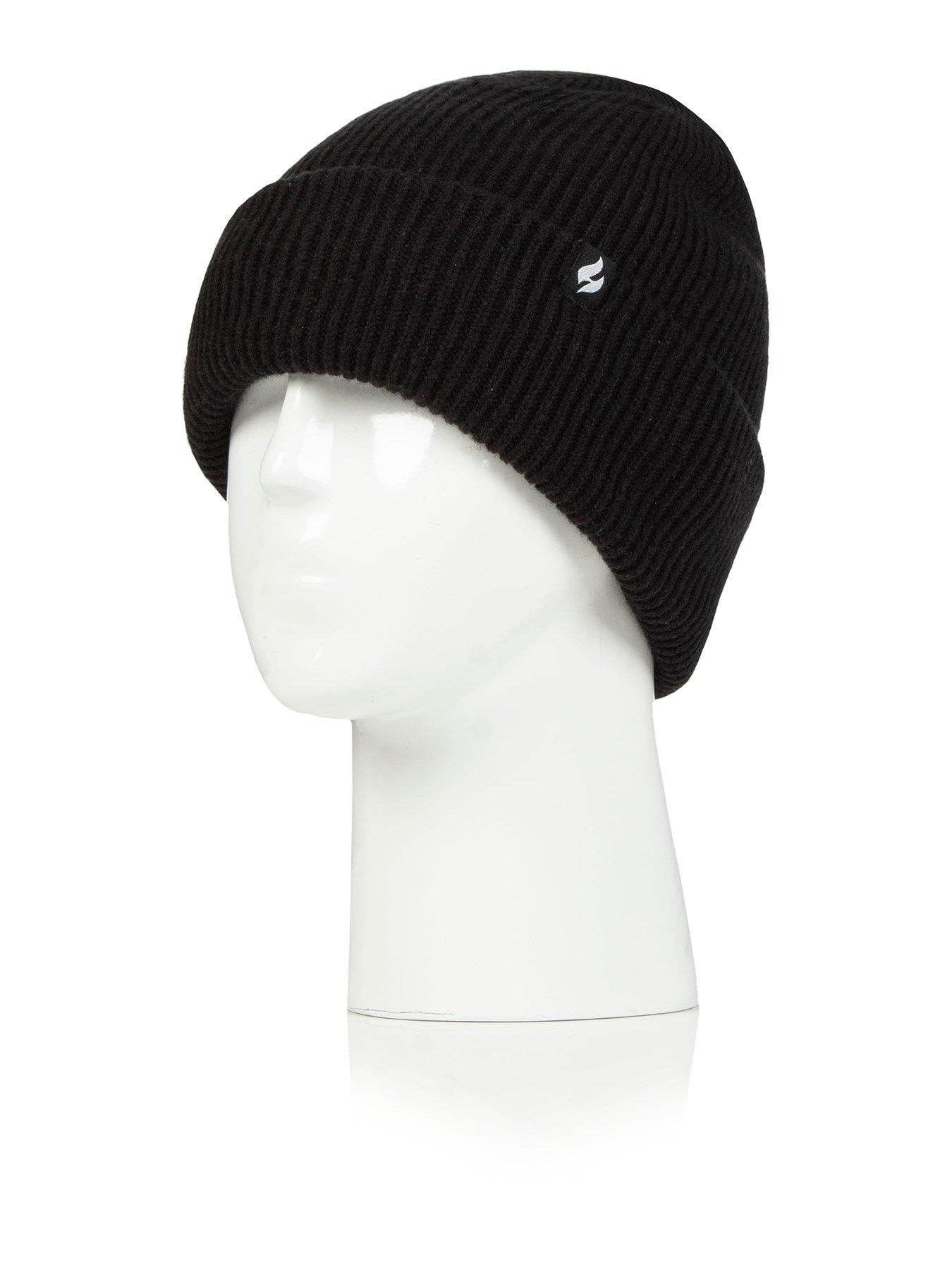 Image 1 of 2 of Heat Holders HEAT HOLDERS FINE RIB TURNOVER CUFF HAT - BLACK