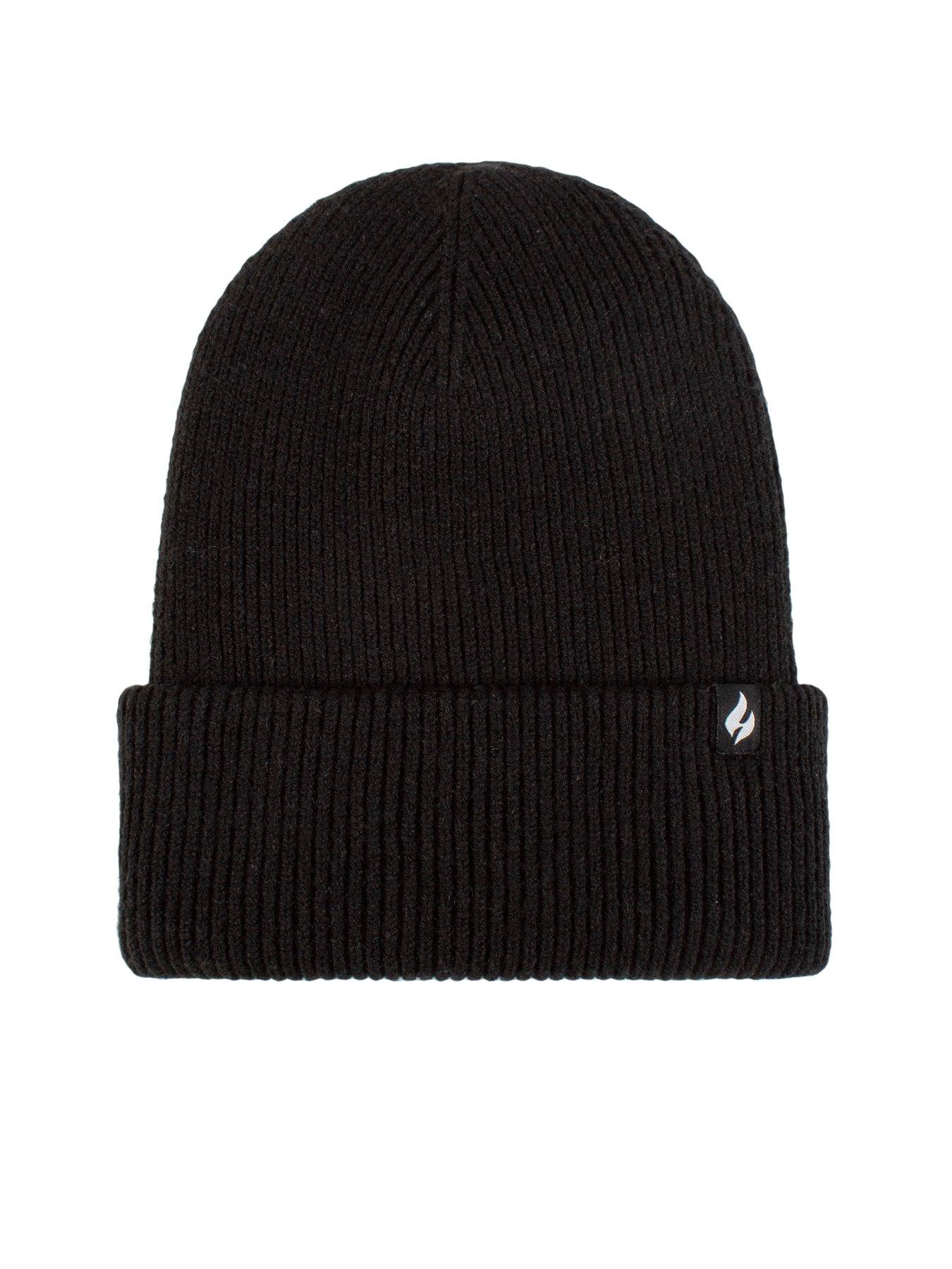 Image 2 of 2 of Heat Holders HEAT HOLDERS FINE RIB TURNOVER CUFF HAT - BLACK