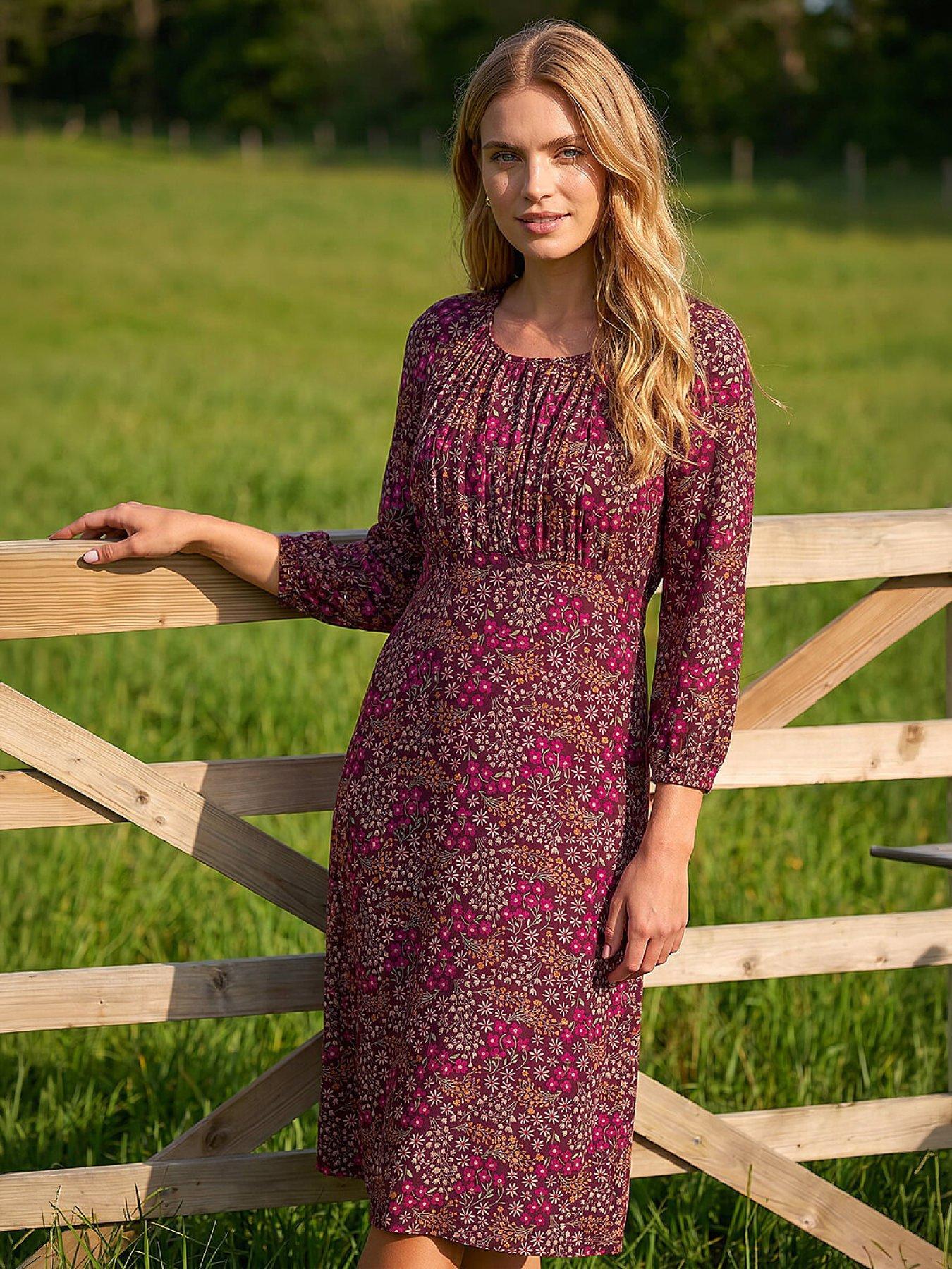 Roman Square Neck Ditsy Dress