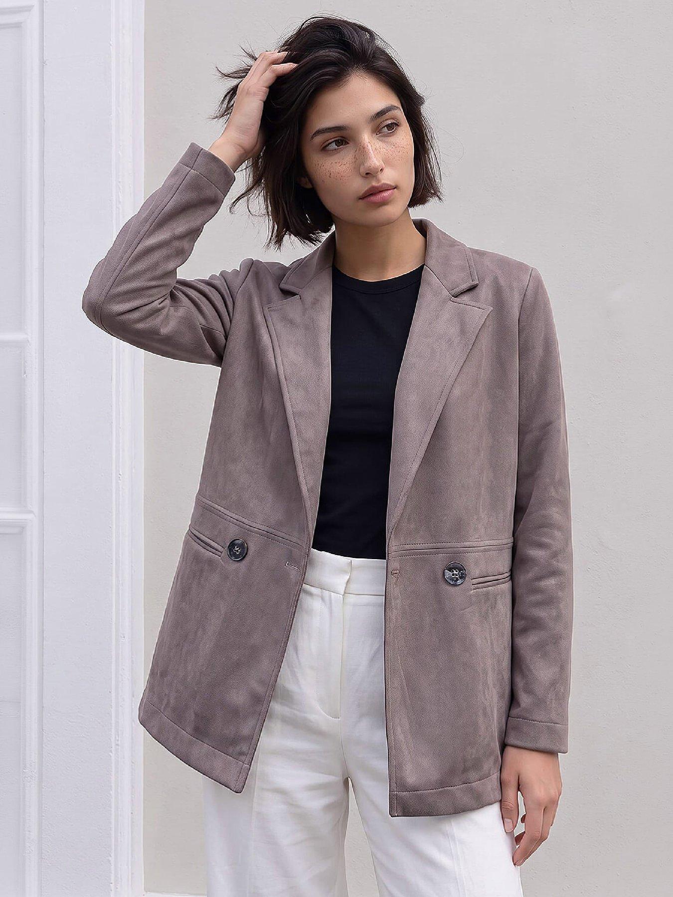 Roman Petite Faux Suede Jacket
