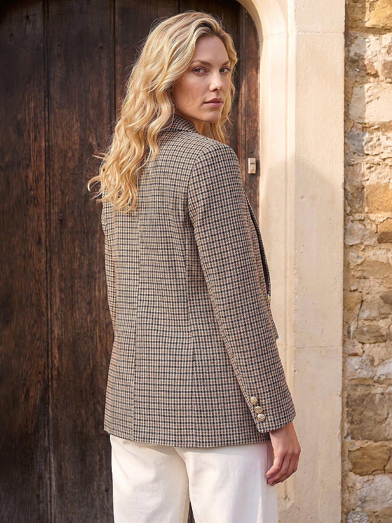 Image 3 of 4 of Roman Tweed Double Breasted Blazer