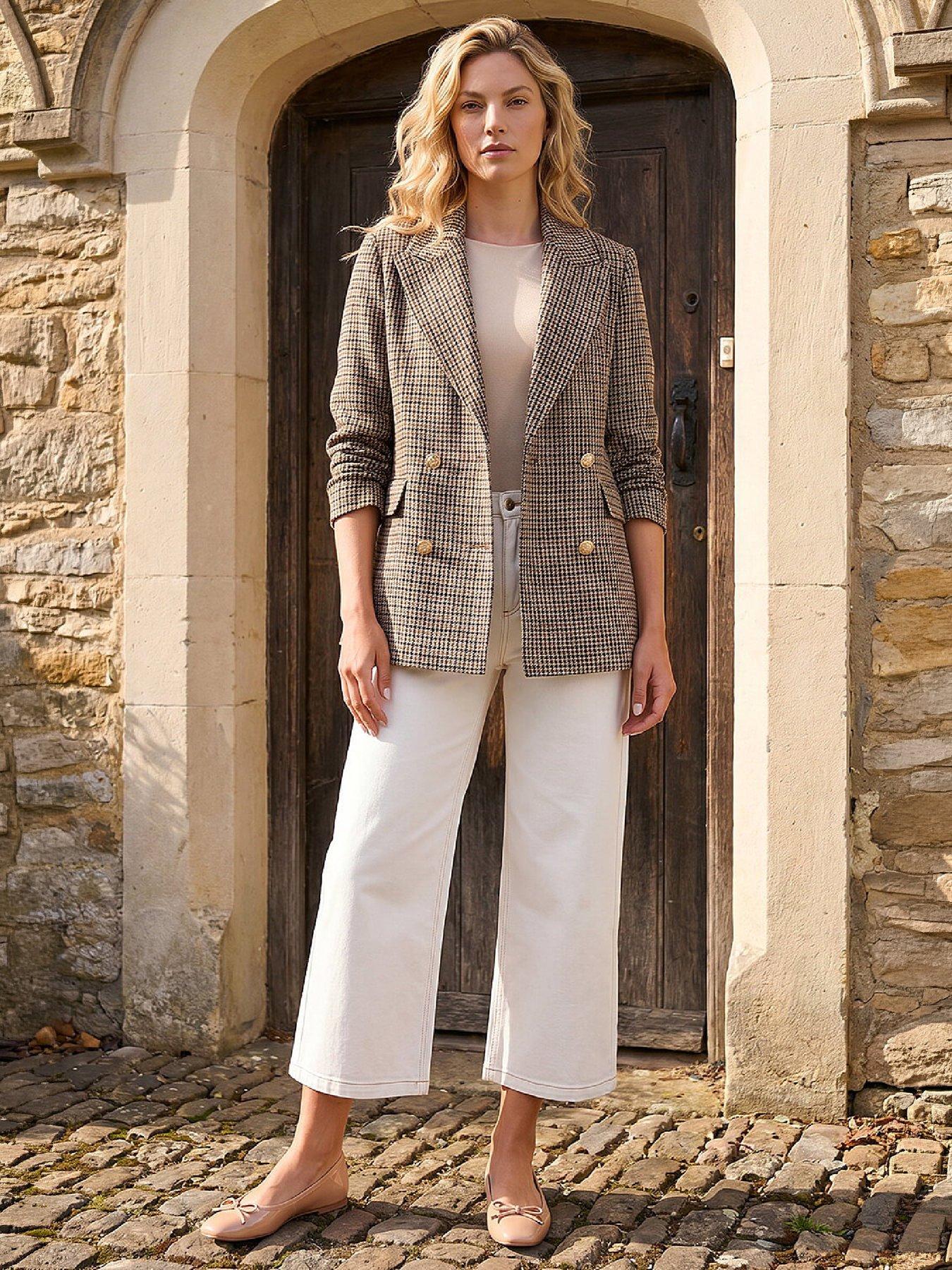 Image 4 of 4 of Roman Tweed Double Breasted Blazer