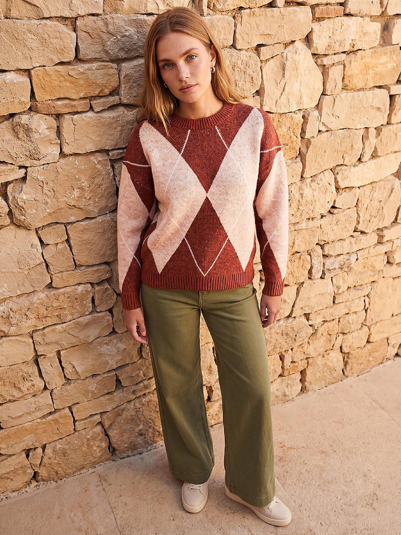 Image 3 of 4 of Roman Argyle Knit Jumper