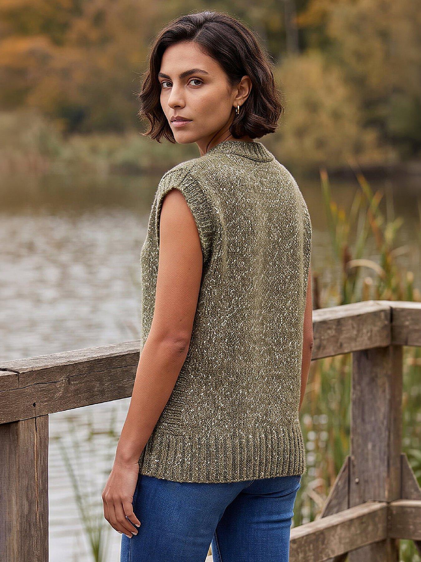 Image 4 of 4 of Roman Speckled Knitted Vest