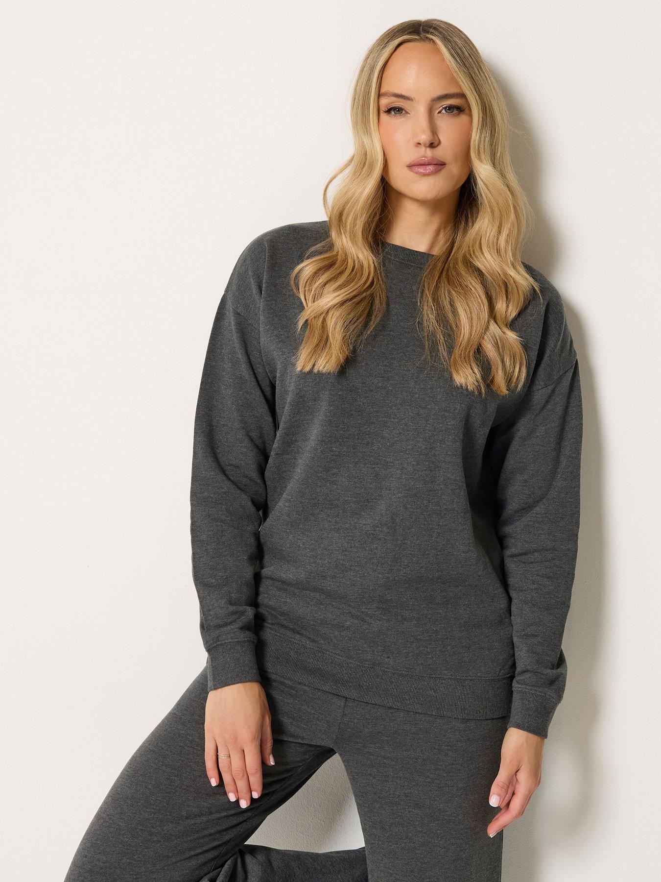 Long Tall Sally Crew Neck Sweatshirt - Grey