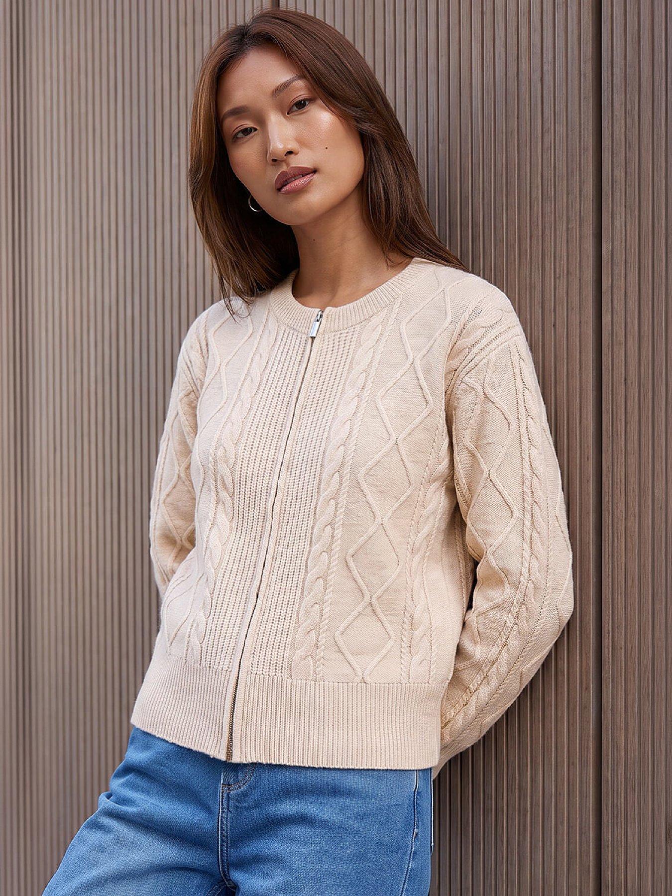 Roman Knitted Cable Bomber