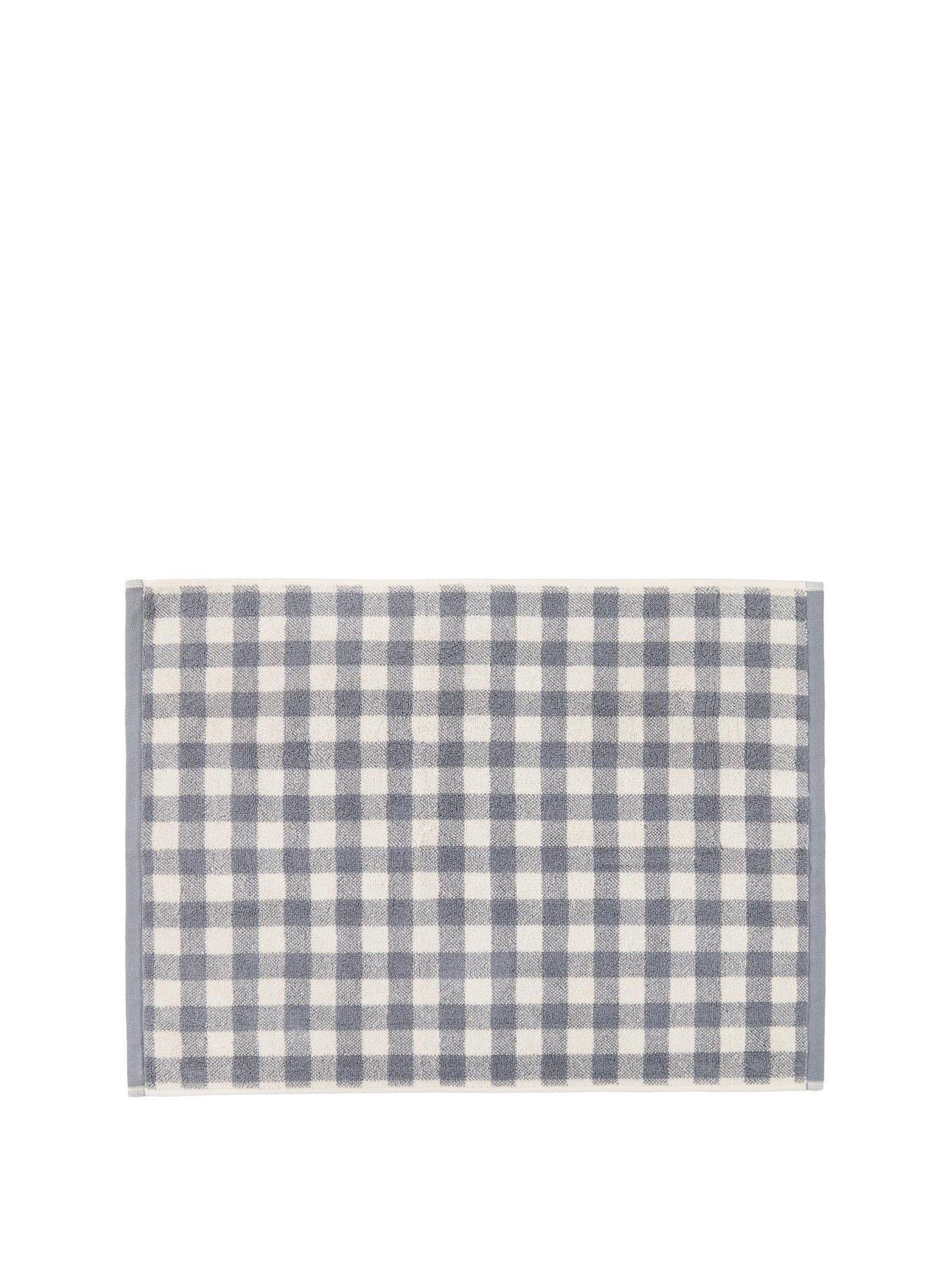 Image 2 of 4 of Yard Barton Check 50x70 Bath Mat Denim Blue