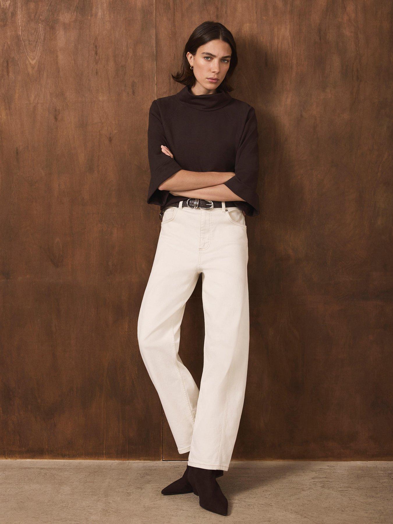 Image 4 of 6 of Mint Velvet Brown Sweat T-shirt