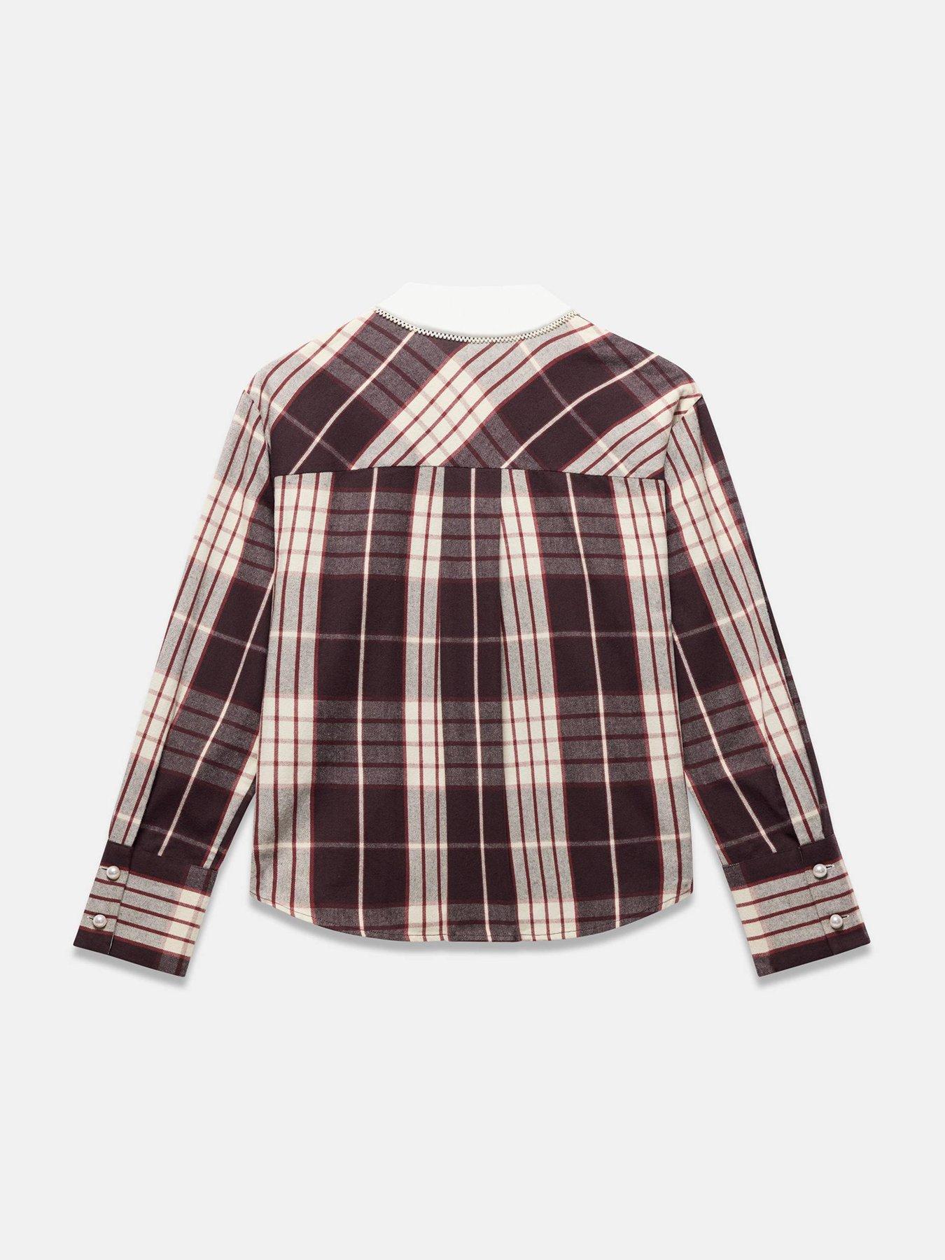 Image 6 of 6 of Mint Velvet Burgundy Check Shirt