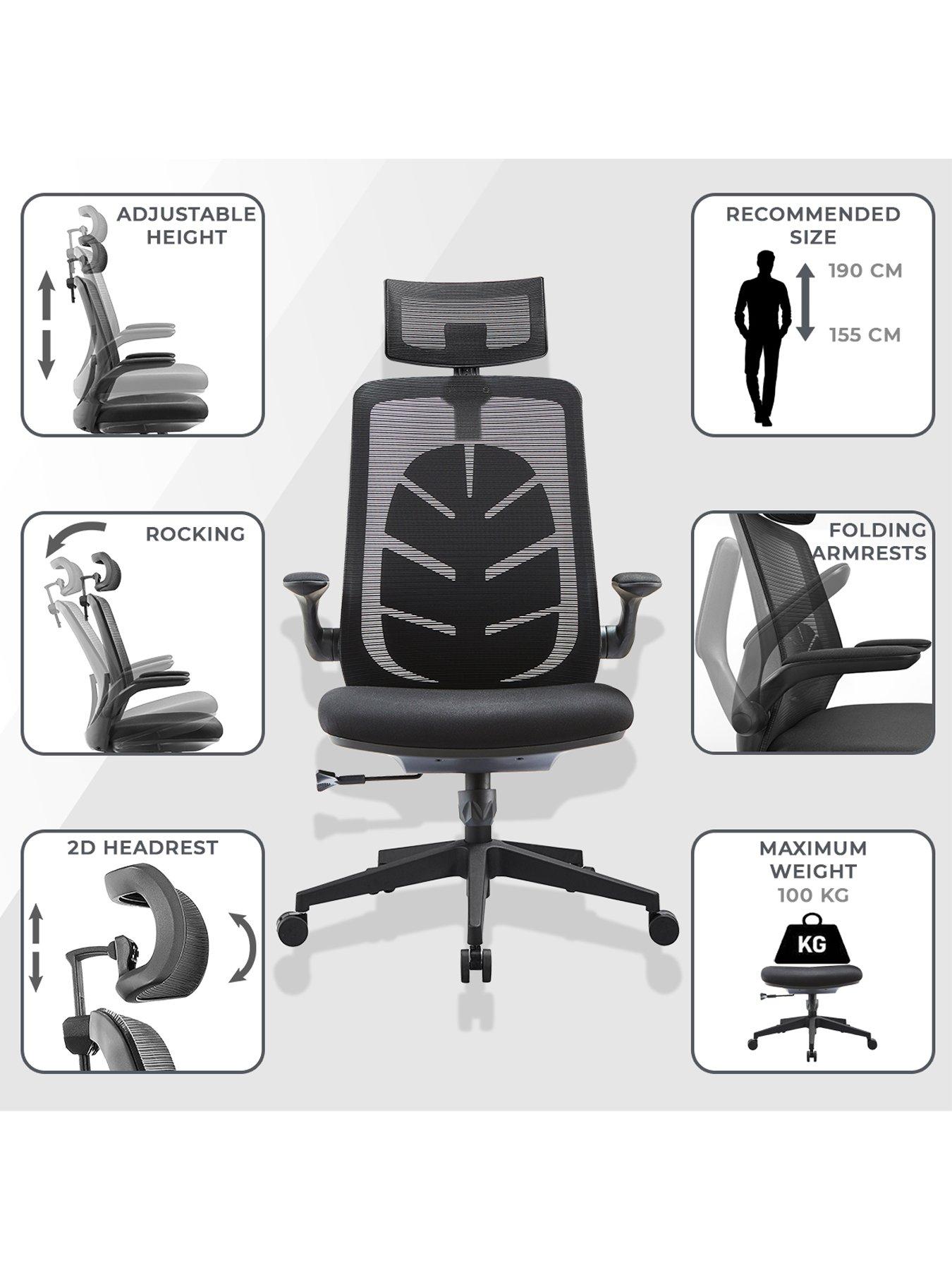 Image 6 of 7 of Subsonic I-Care Leaf Mesh + Black Gaming Chair