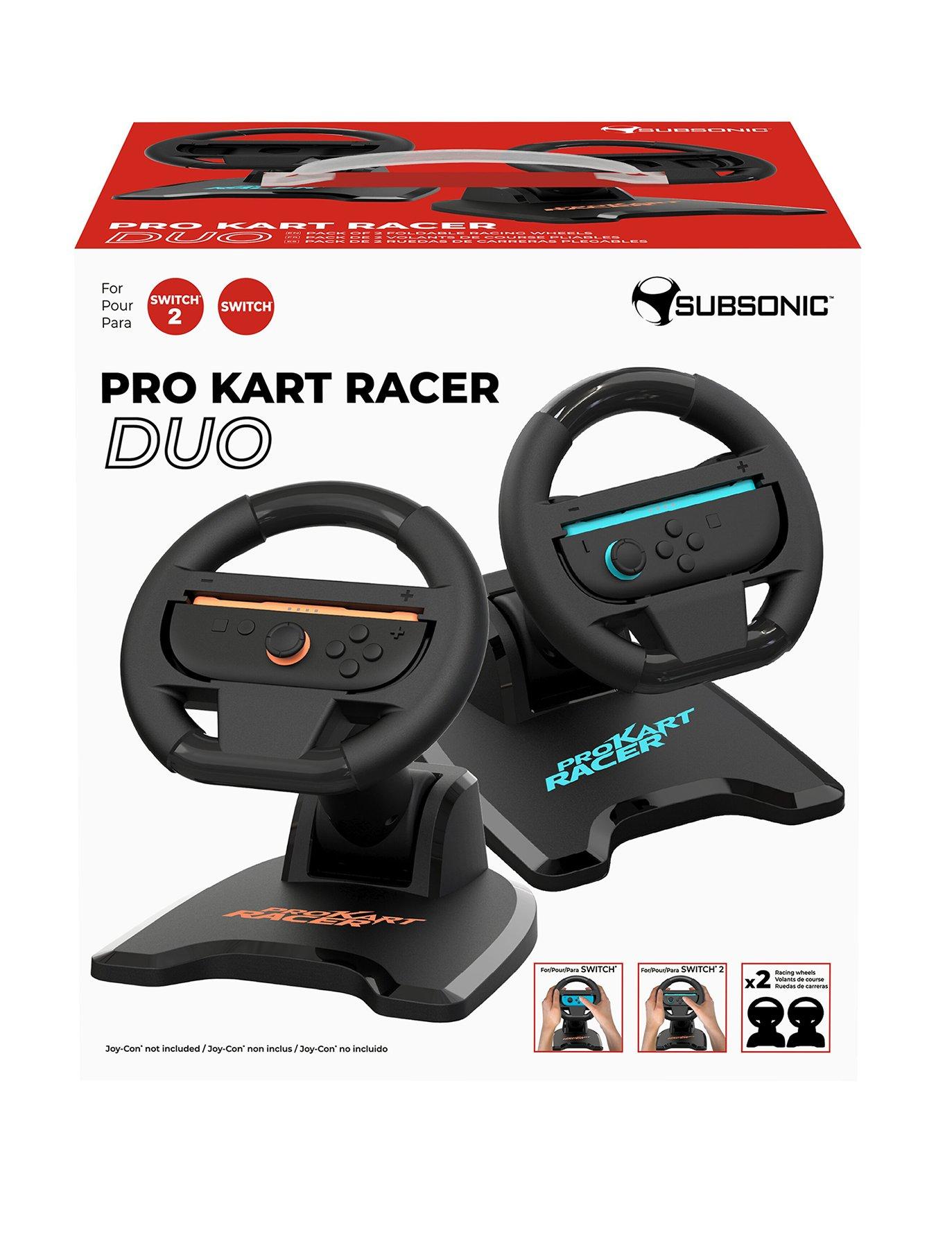 Subsonic Nintendo Switch 1 & 2 Pro Racer Duo Racing Wheels in One Colour