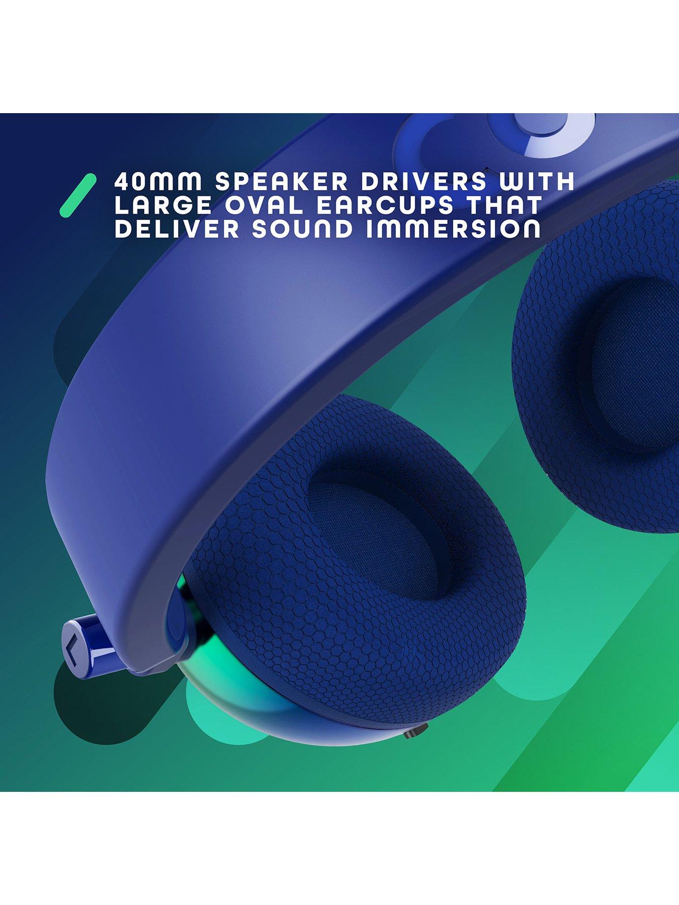 Image 3 of 7 of Stealth Stealth C6 STRIKE Gaming Headset for PS, XBOX, Switch, PC, Mobile and Tablet - Green/Blue