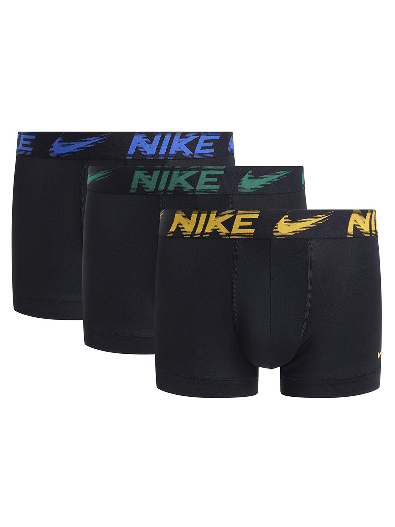 Image 1 of 2 of Nike Underwear Nike Essential Micro 3 Pack Trunk - Black