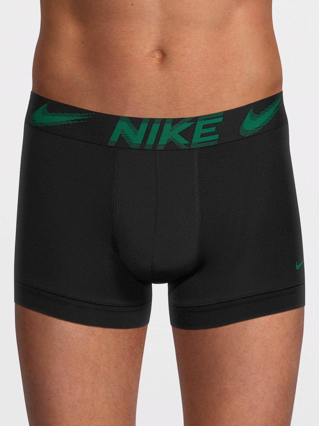 Image 2 of 3 of Nike Mens Essential Micro Stretch 3 Pack Trunks - Black
