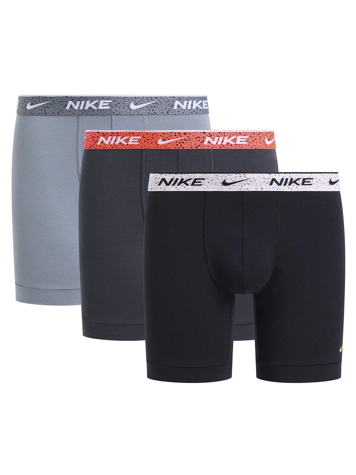 Image 1 of 2 of Nike Mens Essential Cotton Straight 3 Pack Boxer Briefs - Multi