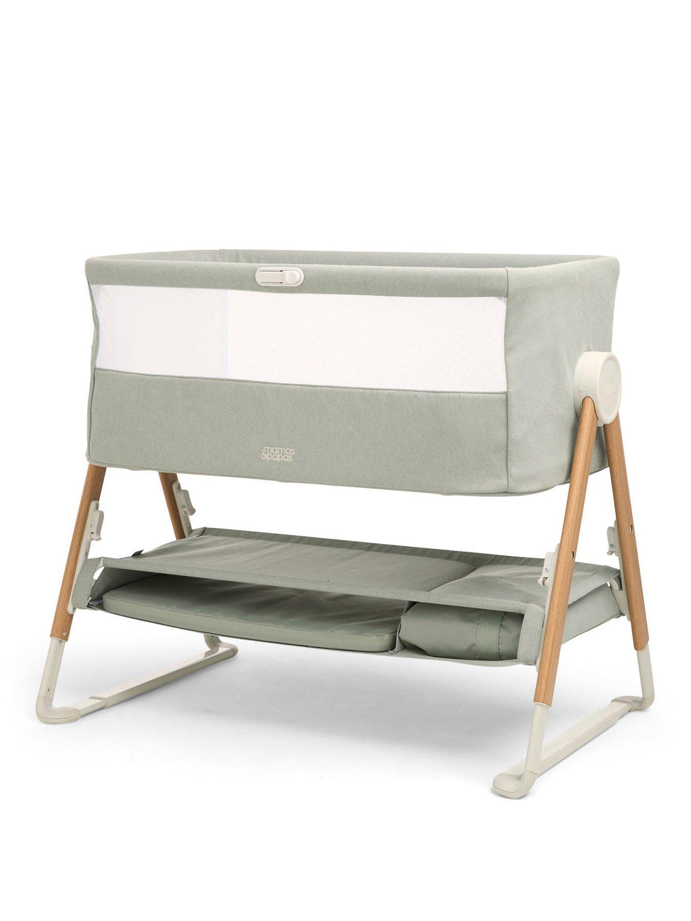 Image 2 of 7 of Mamas & Papas Lua Bedside Crib Sage