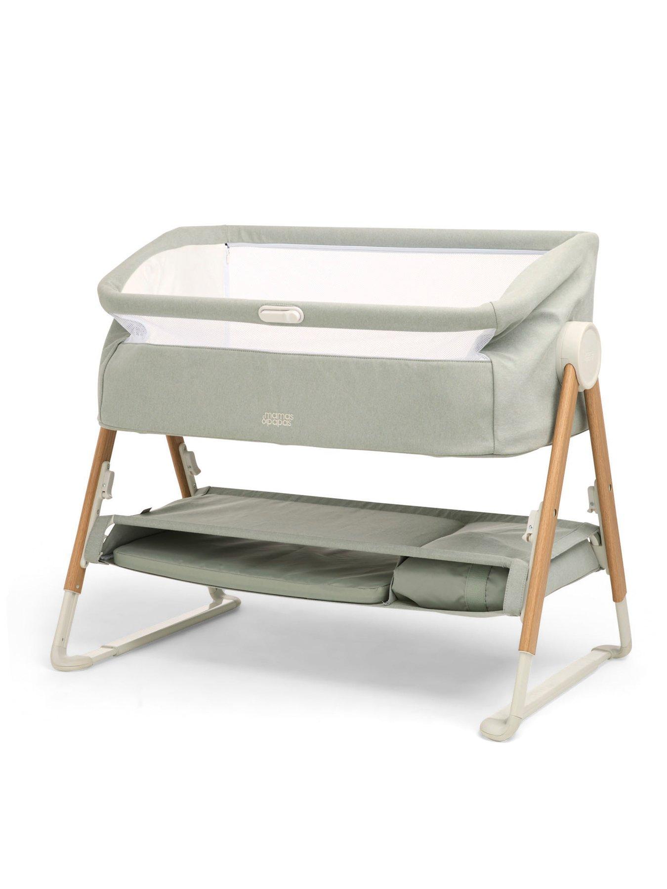 Image 3 of 7 of Mamas & Papas Lua Bedside Crib Sage