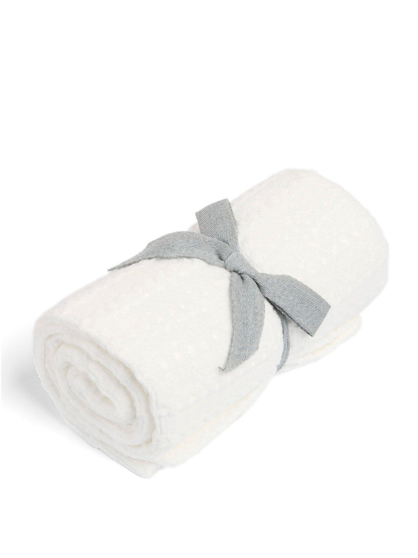 Image 2 of 4 of Mamas & Papas Chenille Blanket - White