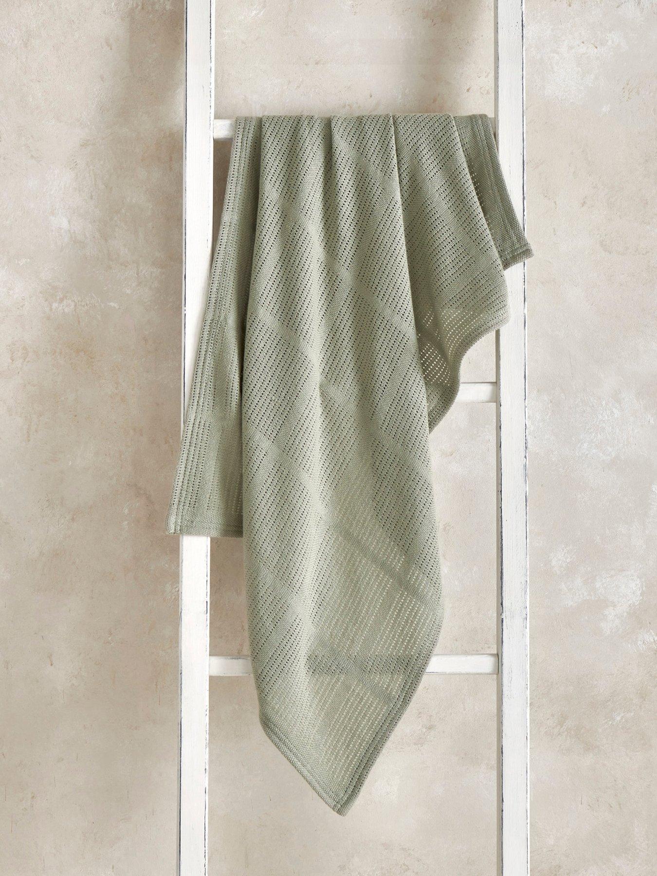 Image 1 of 3 of Mamas & Papas Cellular Blanket 70x100cm - Sage