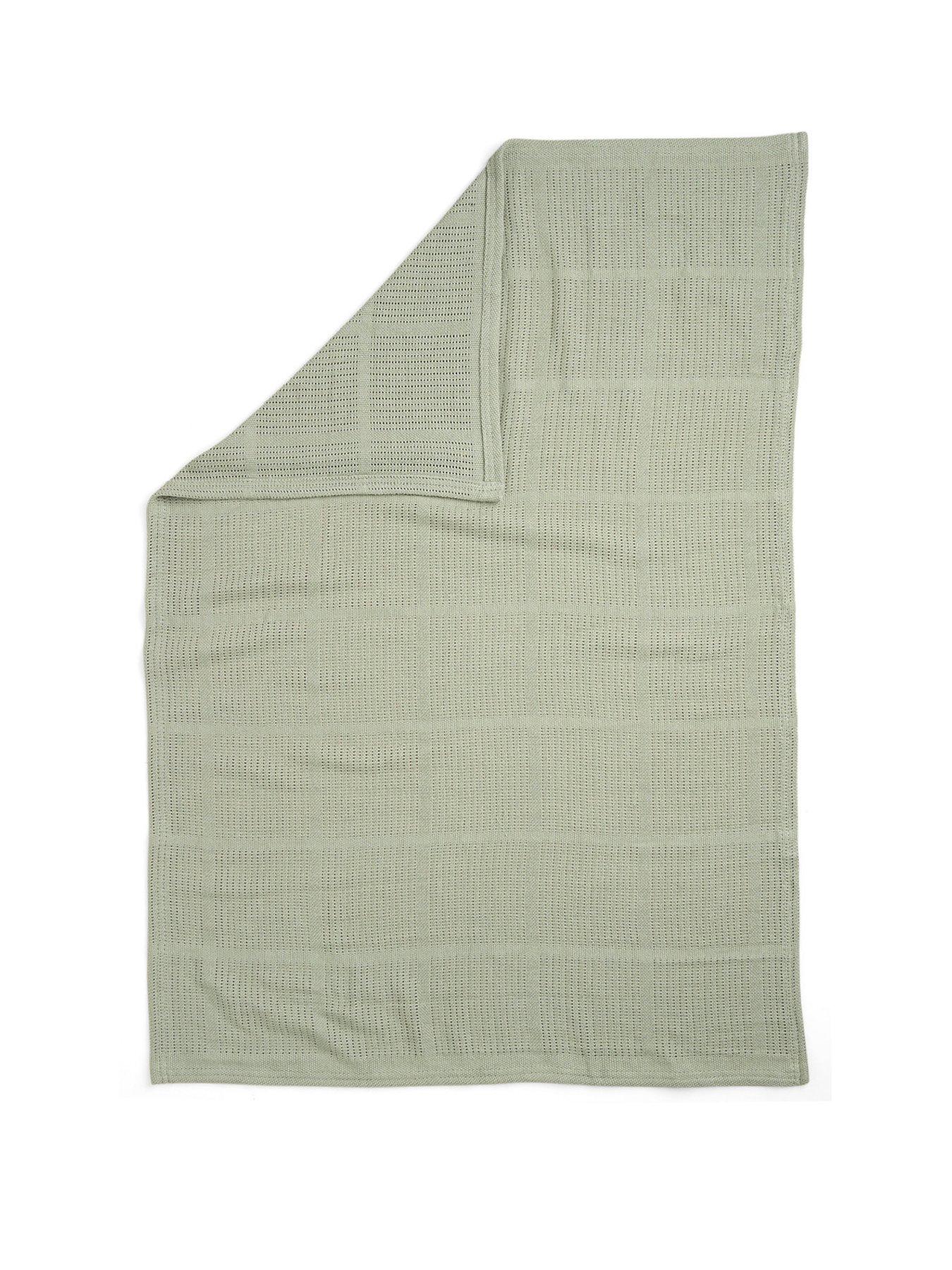 Image 2 of 3 of Mamas & Papas Cellular Blanket 70x100cm - Sage