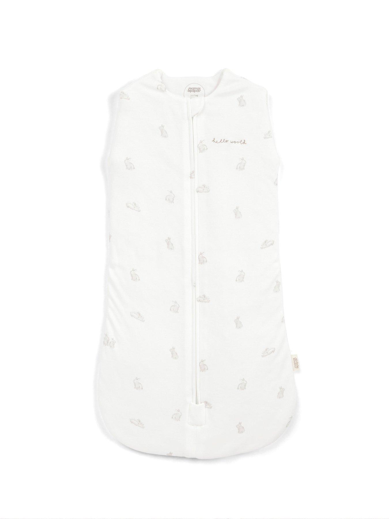 Mamas & Papas Swaddle - Newborn 2.5T Bunny in White