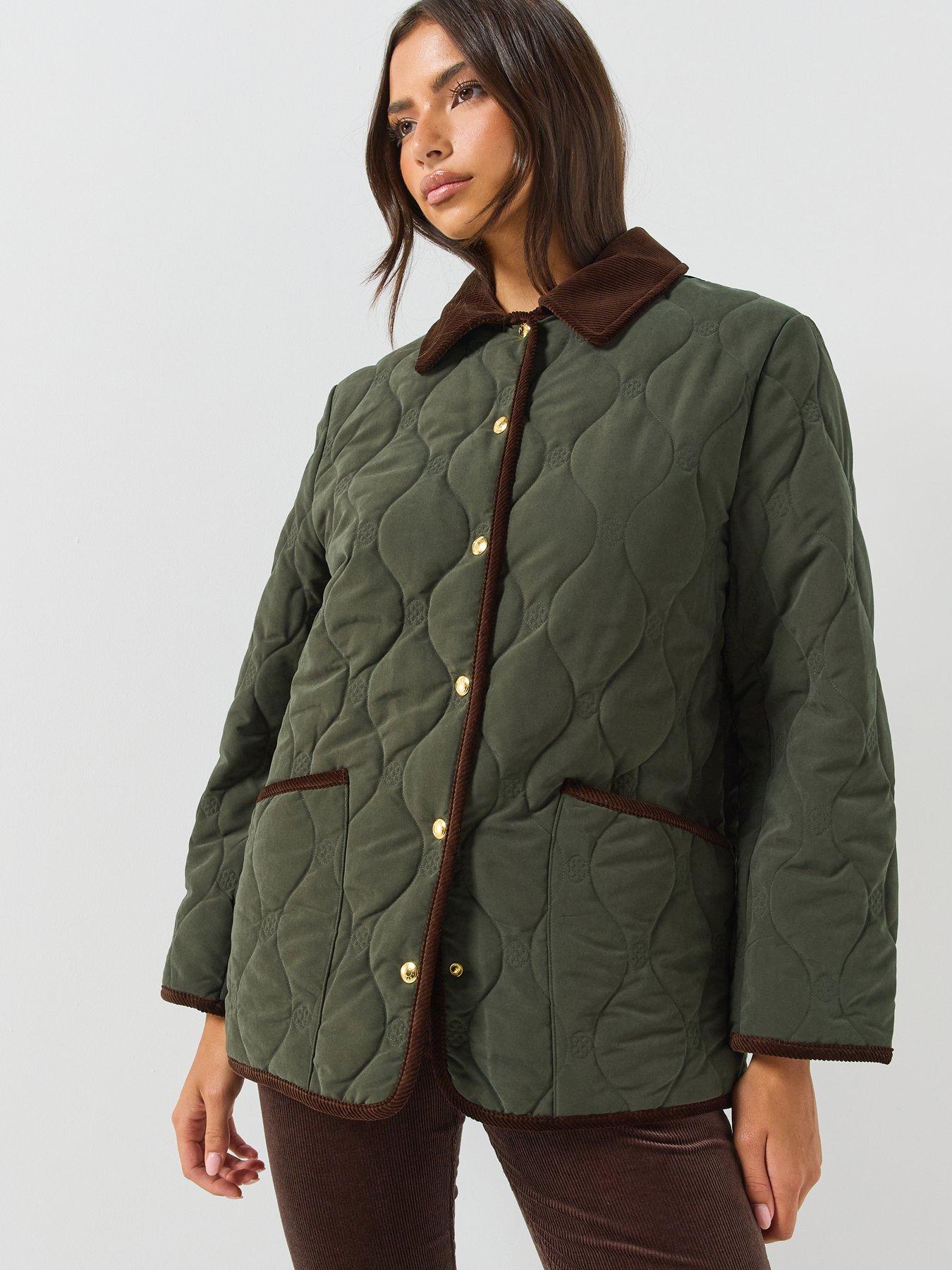 Image 1 of 6 of GANT Gant Womens Monogram Quilted Jacket
