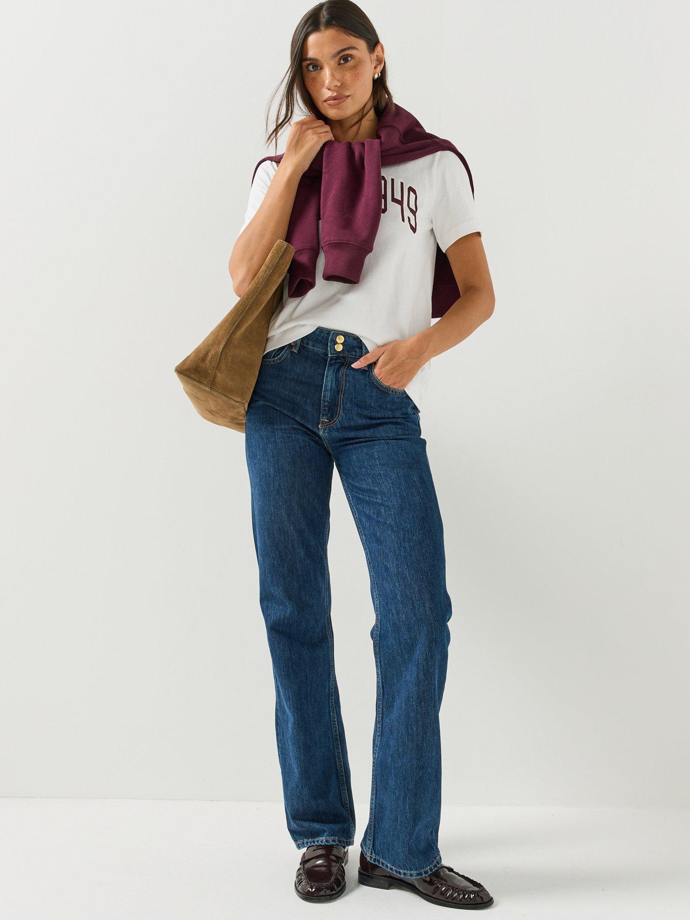 Image 3 of 5 of GANT Gant Womens Relaxed Double Button Jeans