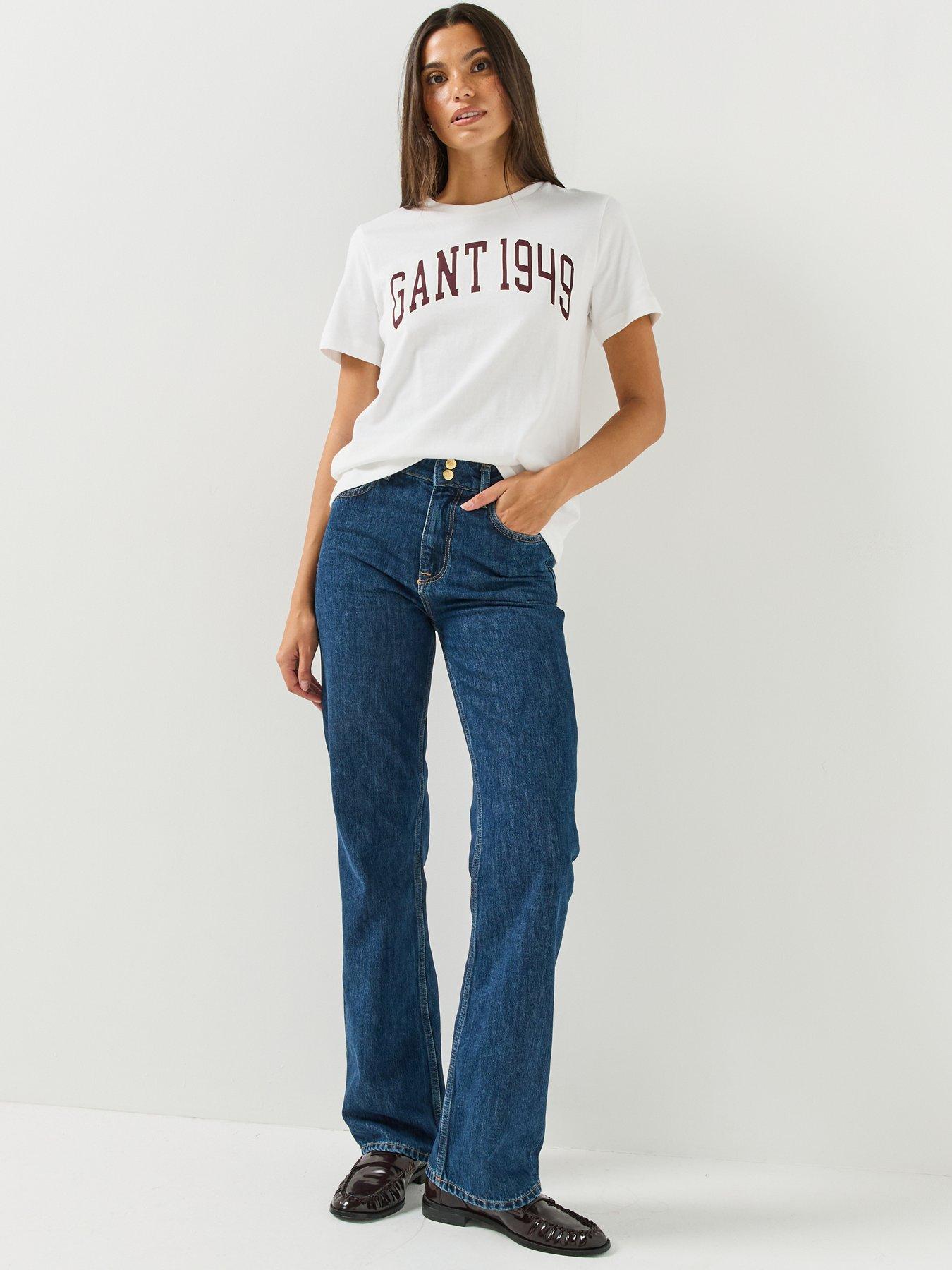 Image 5 of 5 of GANT Gant Womens Relaxed Double Button Jeans