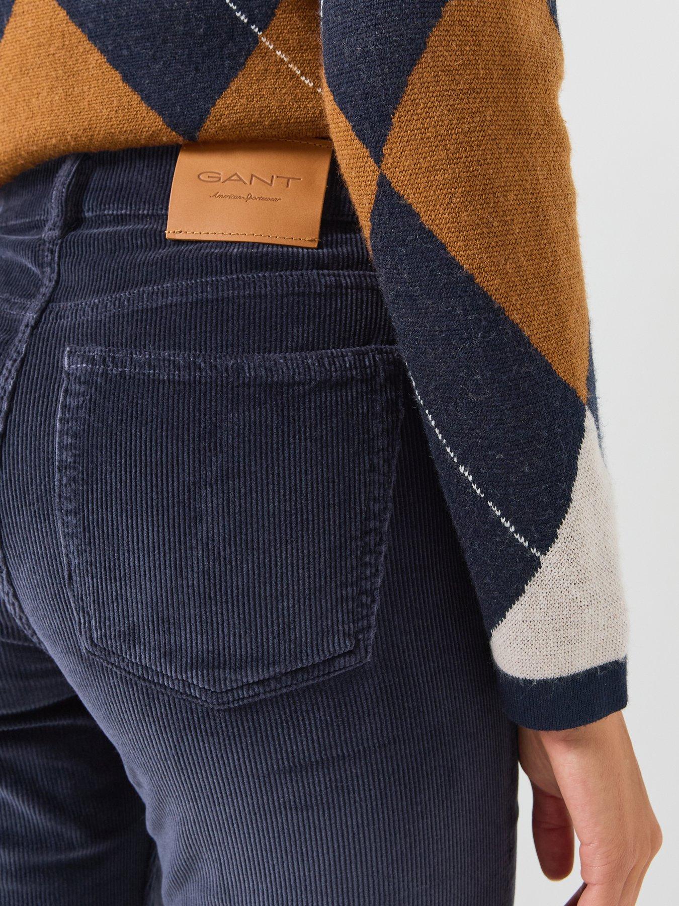 Image 5 of 6 of GANT Womens Corduroy Slim Flare Jeans - Blue