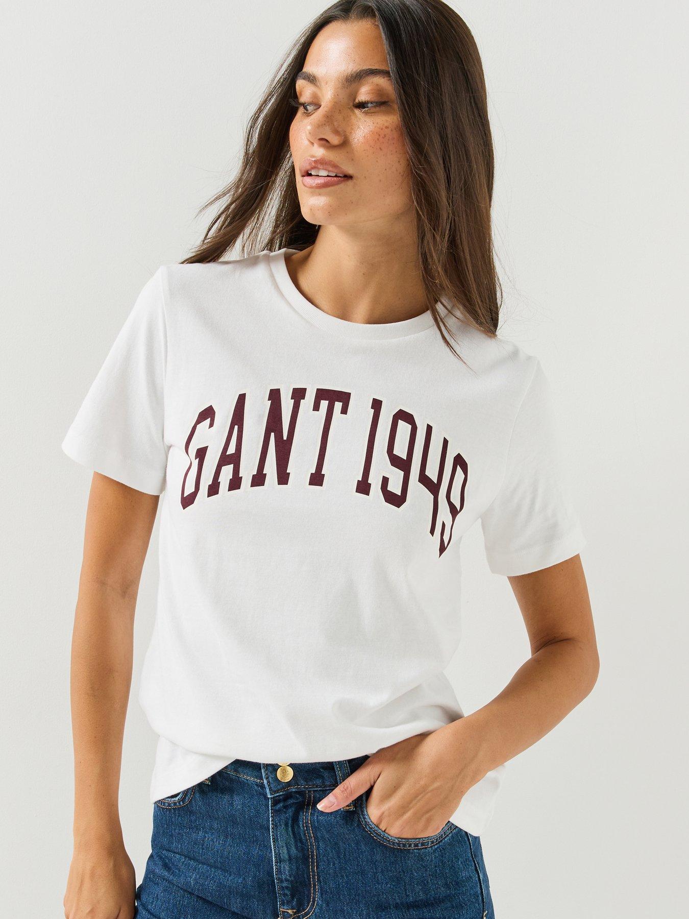 Image 1 of 5 of GANT Gant Womens Regular Graphic Short Sleeve T-shirt