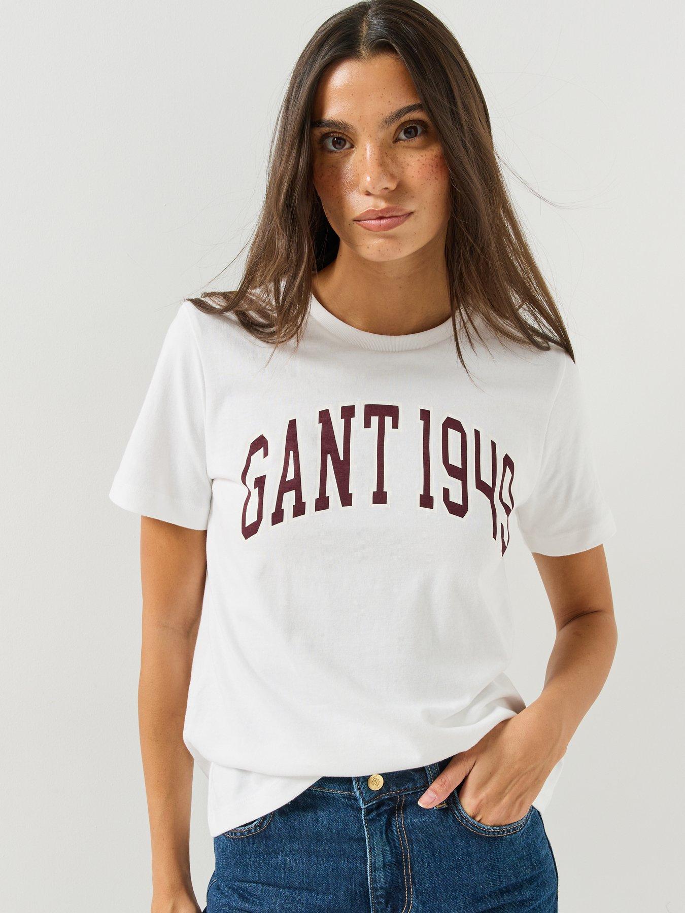 Image 4 of 5 of GANT Gant Womens Regular Graphic Short Sleeve T-shirt