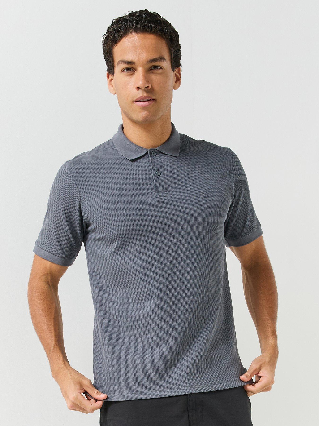 Image 4 of 6 of Jack & Jones Mens Stretch Pique Polo Shirt - Dark Grey