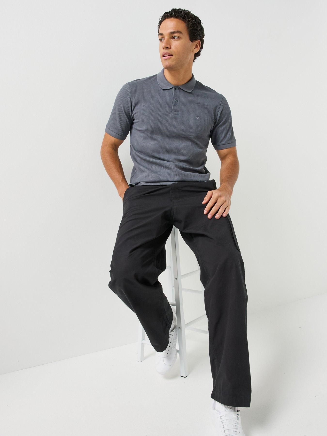 Image 6 of 6 of Jack & Jones Mens Stretch Pique Polo Shirt - Dark Grey