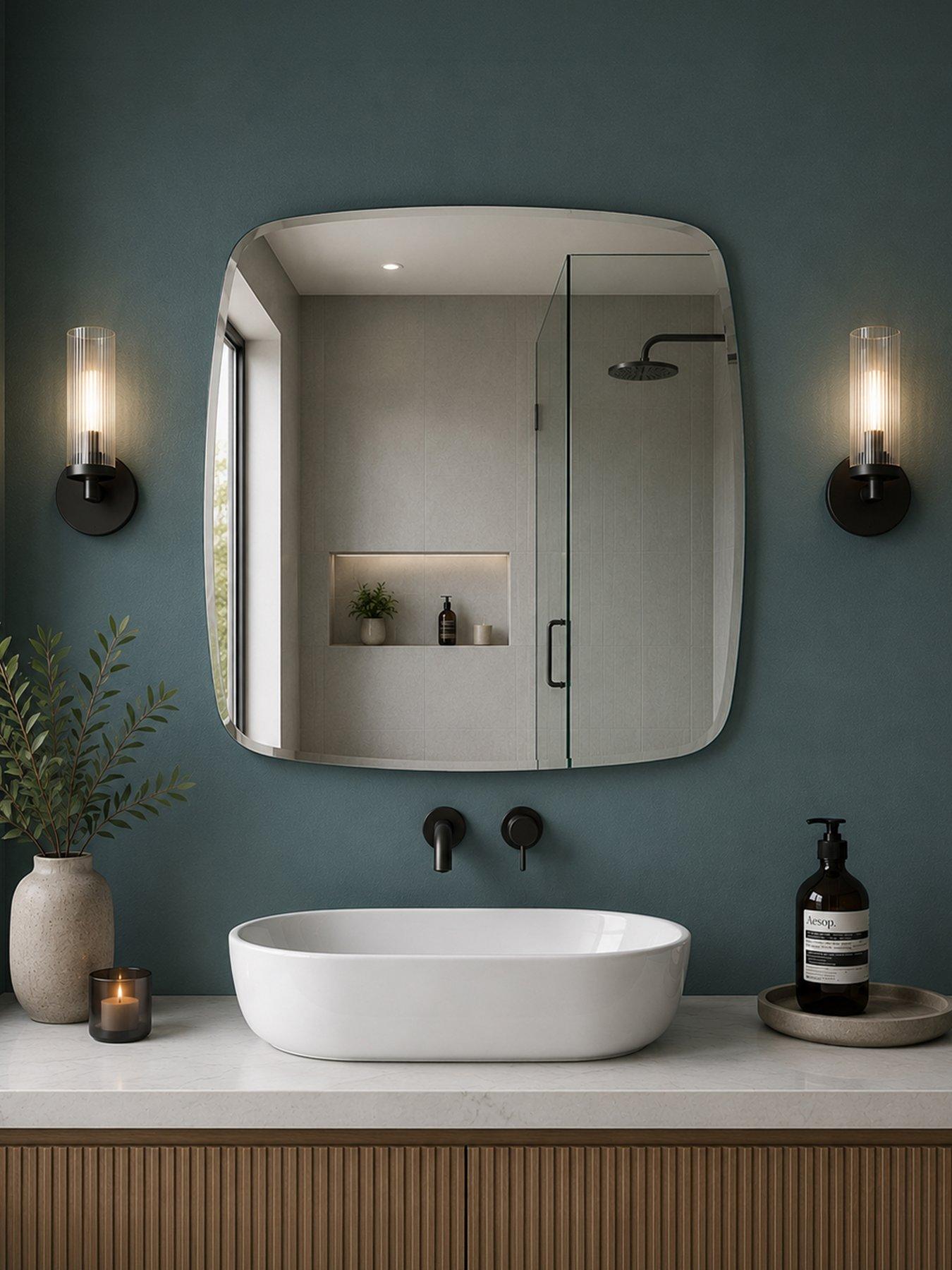 Showerdrape Showerdrape Harrow Squircle Soft Square Bevelled Edge Mirror 45x45cm
