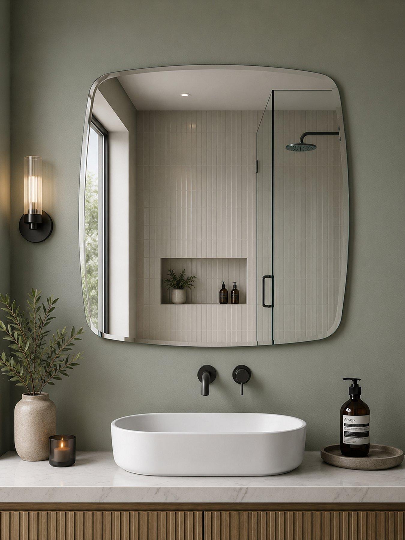 Showerdrape Showerdrape Harrow Squircle Soft Square Bevelled Edge Mirror 60x60cm