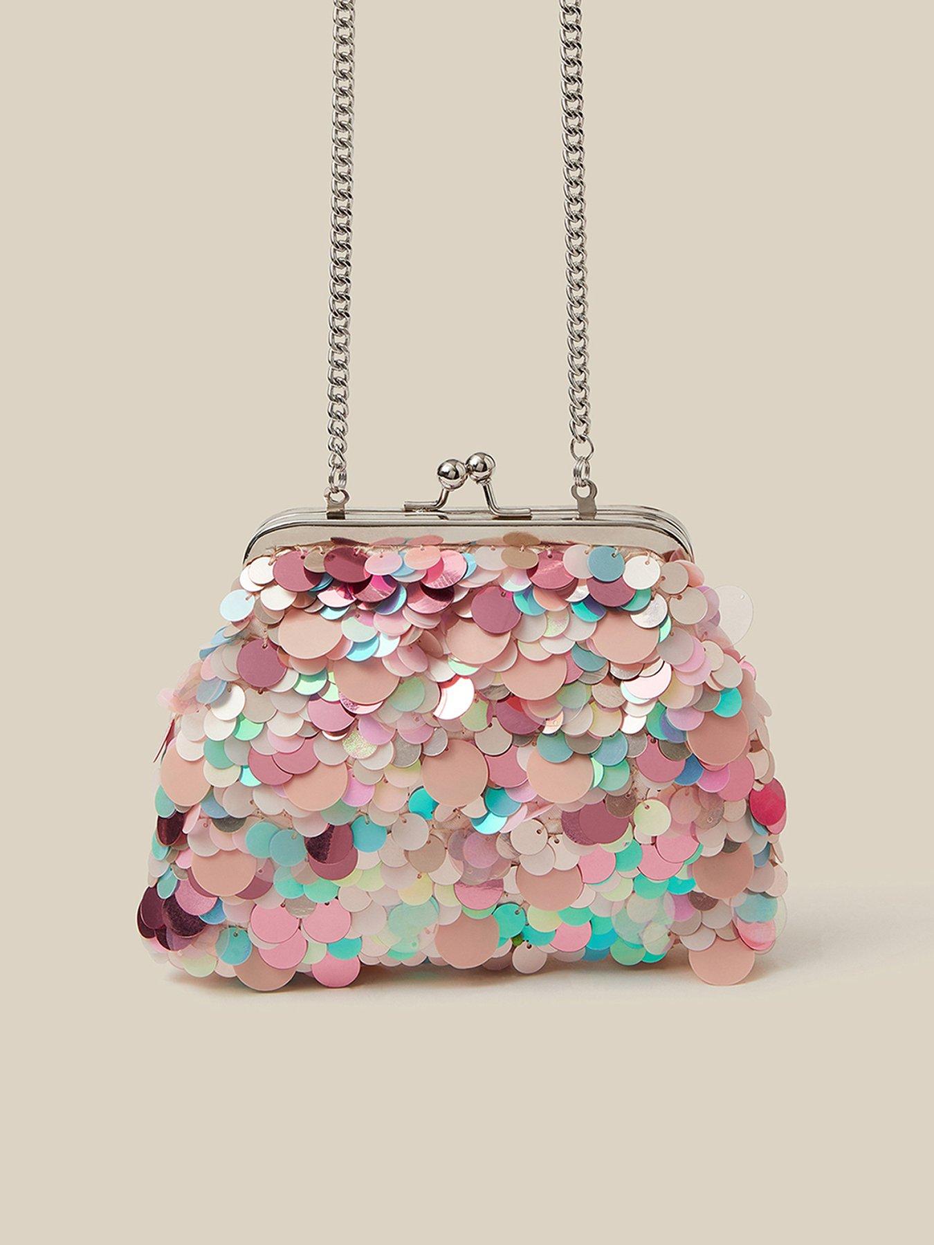 Image 1 of 4 of Monsoon Girls Twinkle Sequin Frame Bag - Multi