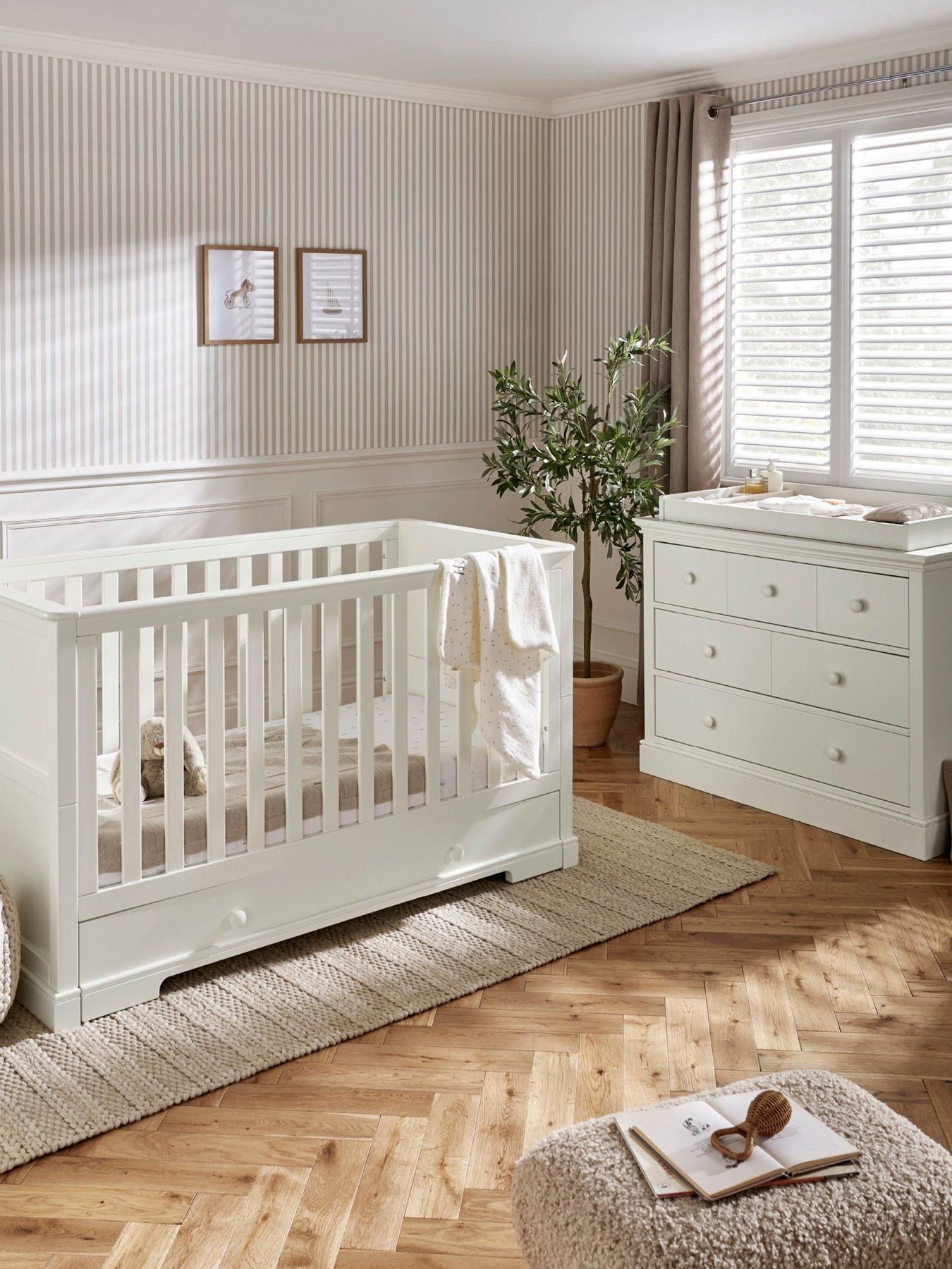 Mamas & Papas Oxford Set (Cotbed & Dresser) White in One Colour