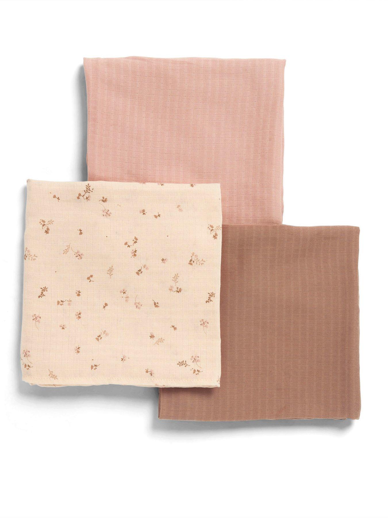 Mamas & Papas 3 Pack Large Muslin Squares - Wildflower in One Colour