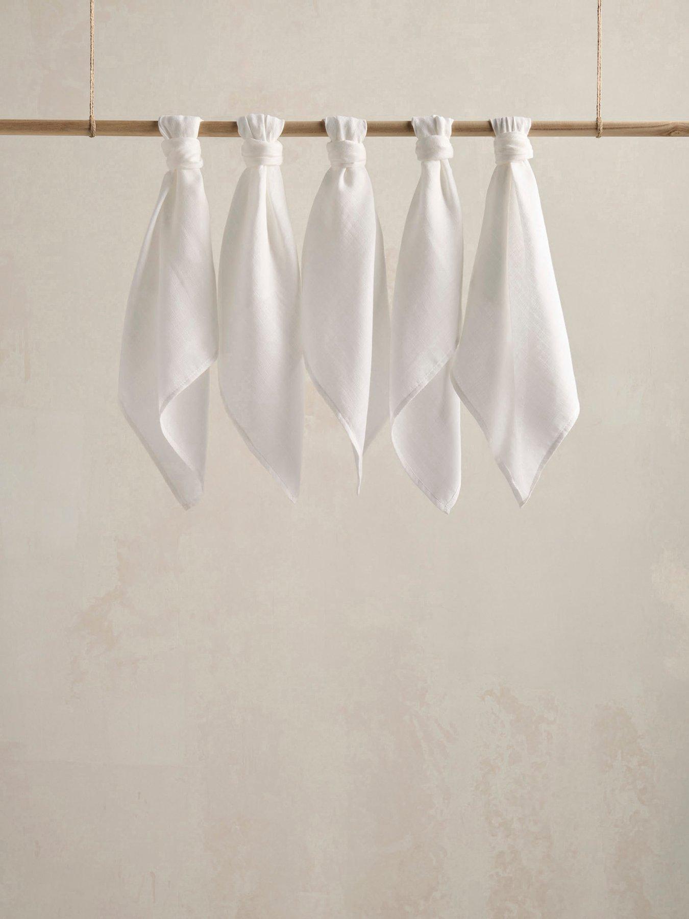 Mamas & Papas 5 Pack Muslin Squares - White in One Colour