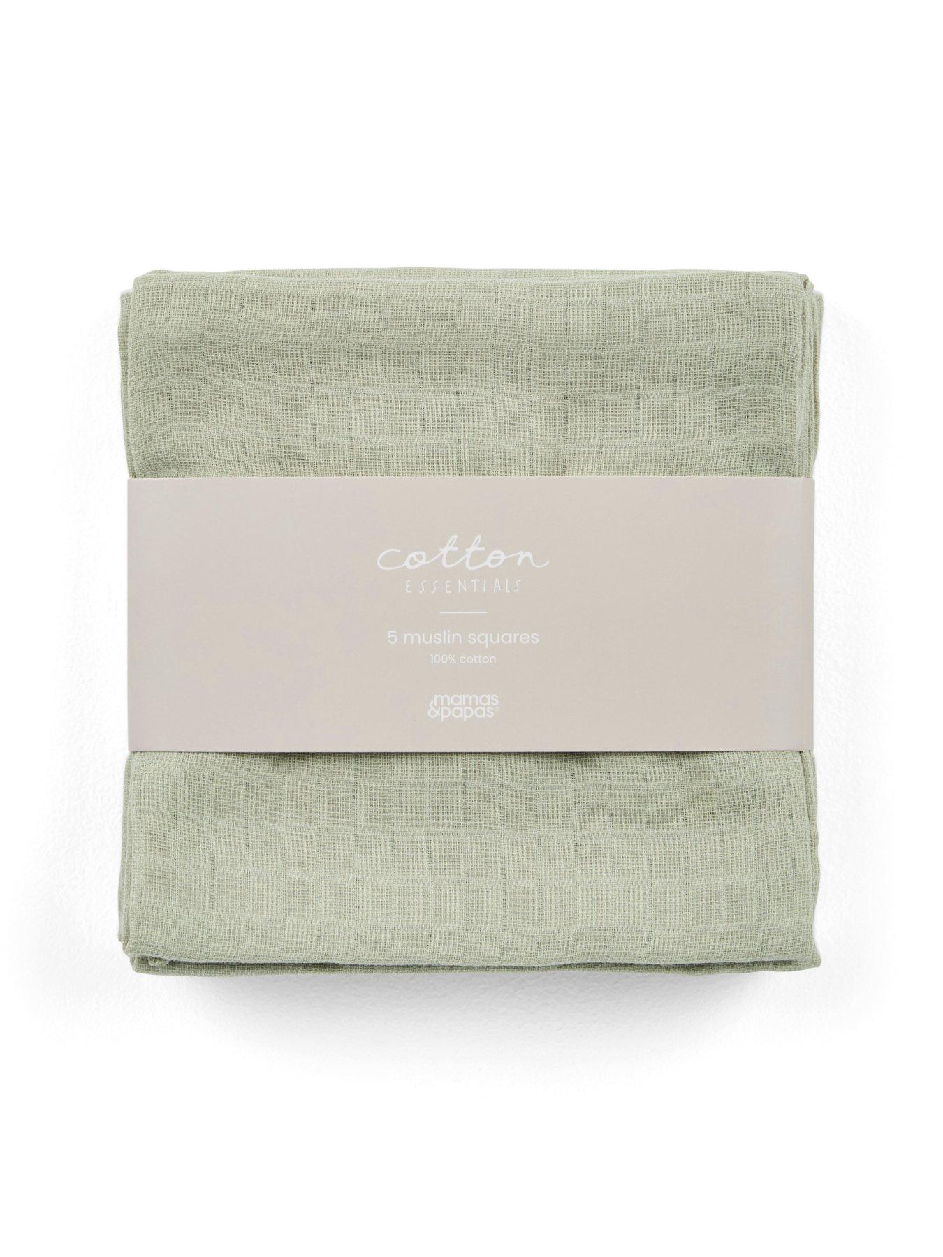 Mamas & Papas 5 Pack Muslin Squares - Sage