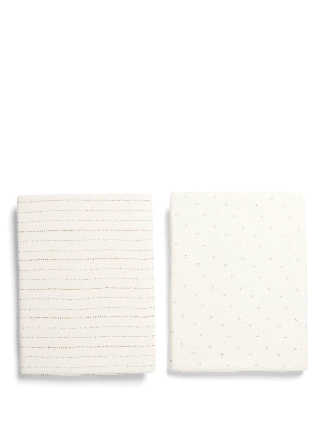 Image 2 of 3 of Mamas & Papas 2 Lua Crib Fitted Sheets (87x50cm) Oatmeal